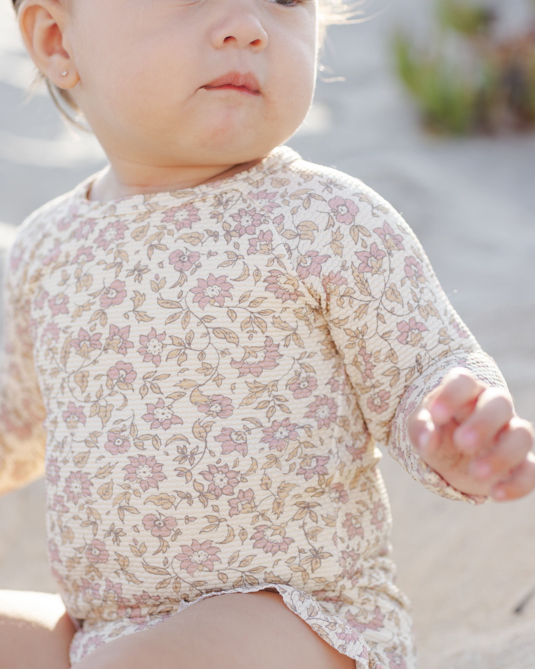 Olivia Rashguard One-Piece Dahlia - Rylee + Cru | Kids Clothes | Trendy Baby Clothes | Modern Infant Outfits |