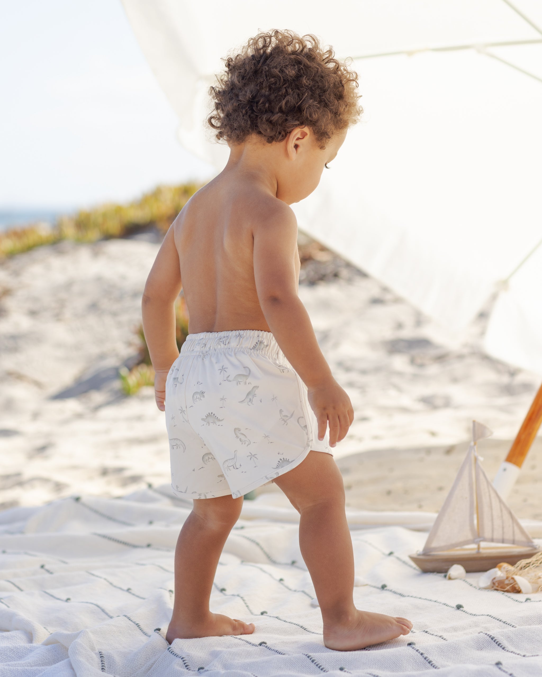 Boys Swim Short Dinosaur - Rylee + Cru | Kids Clothes | Trendy Baby Clothes | Modern Infant Outfits |