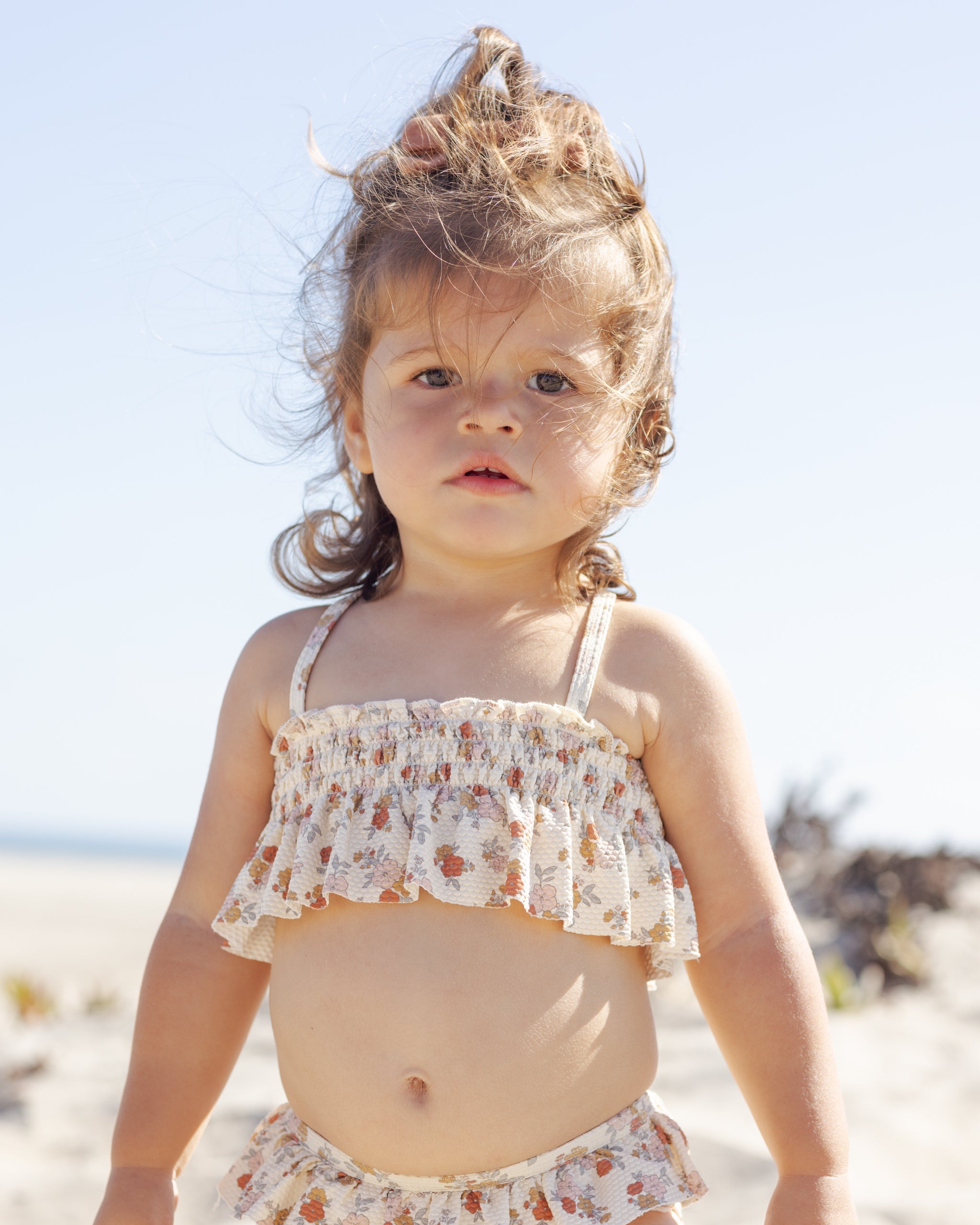Smocked Ruffle Bikini Bloom - Rylee + Cru | Kids Clothes | Trendy Baby Clothes | Modern Infant Outfits |