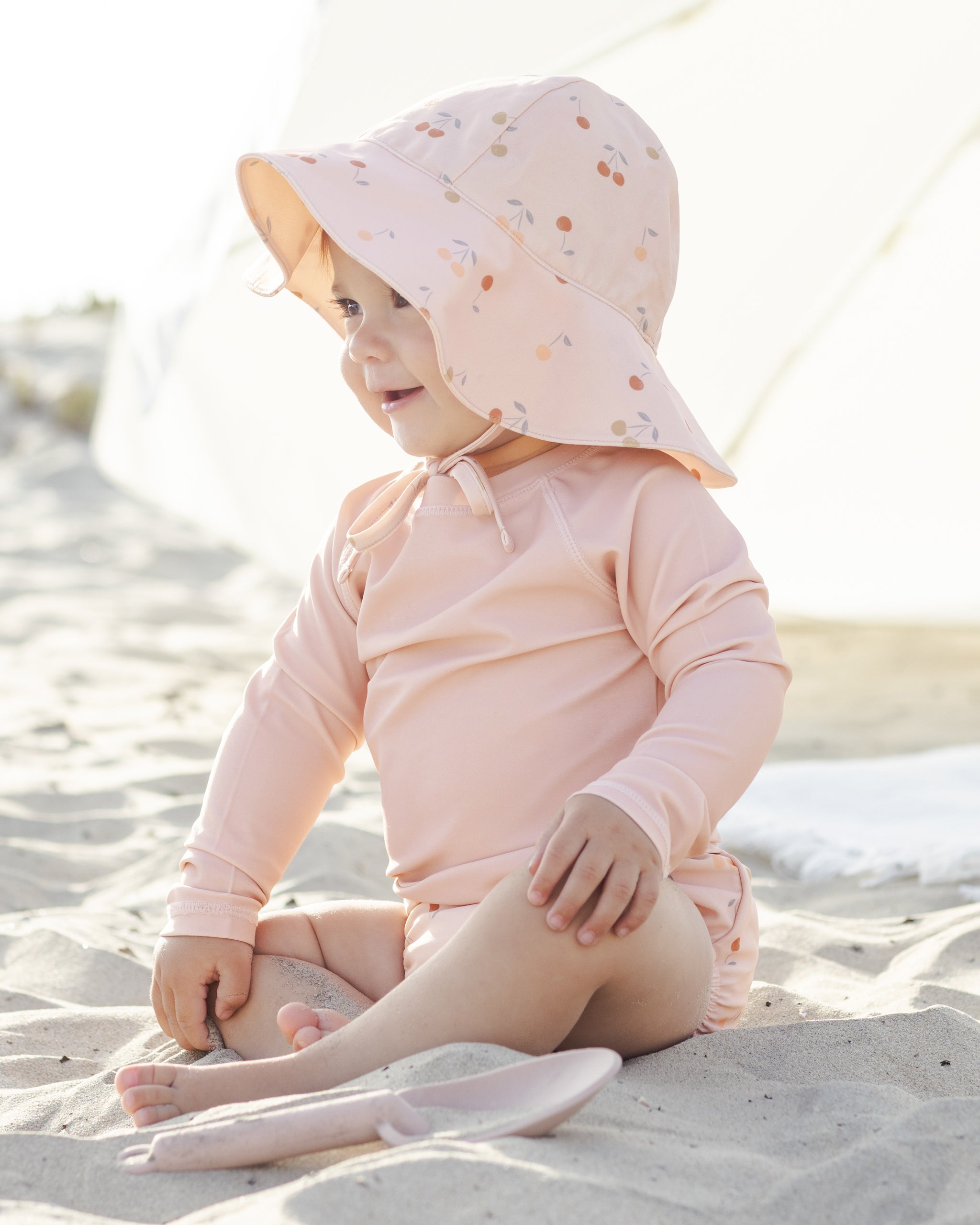 Sun Hat Cherries - Rylee + Cru | Kids Clothes | Trendy Baby Clothes | Modern Infant Outfits |