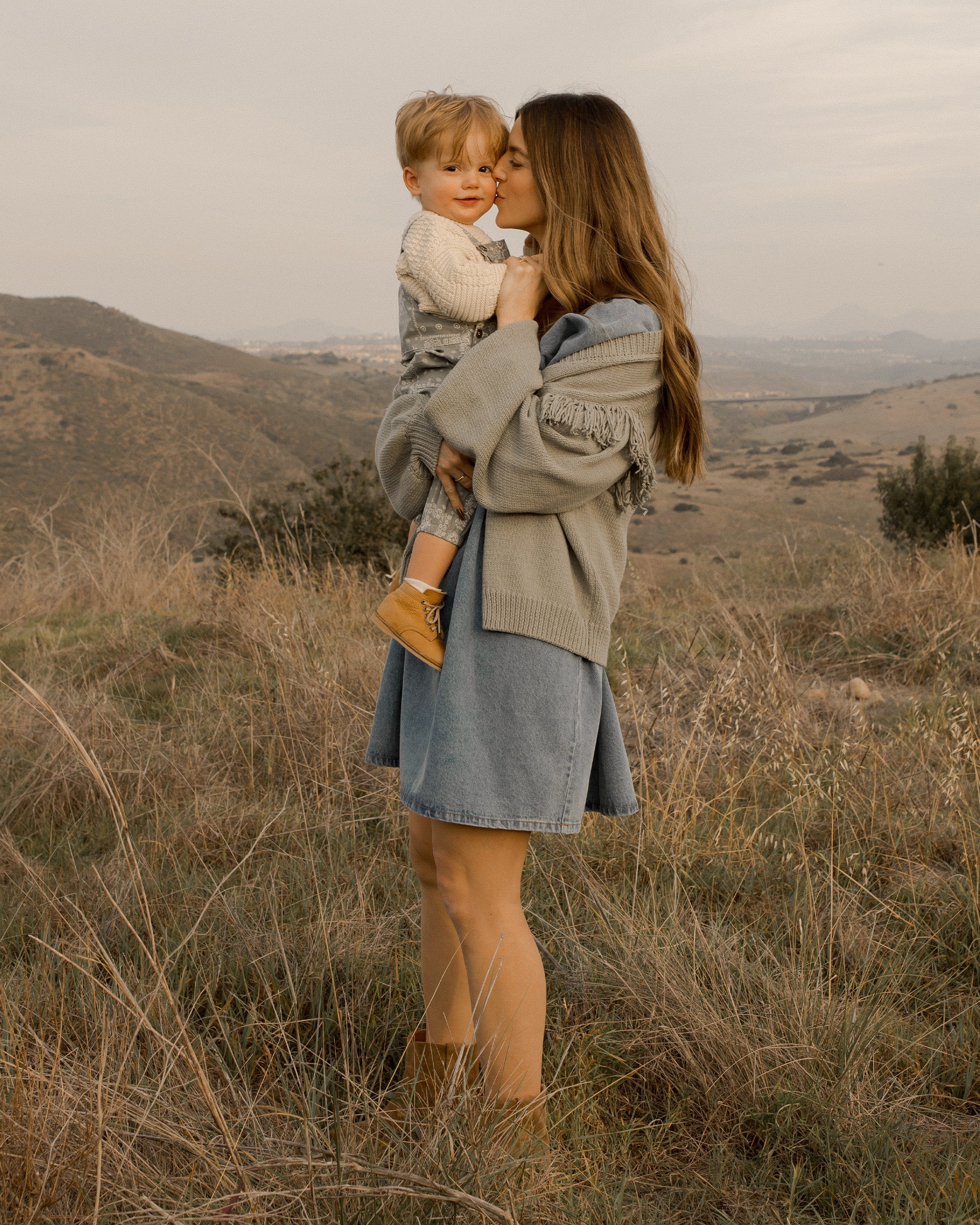 Gretta Babydoll Dress | Light Washed Denim