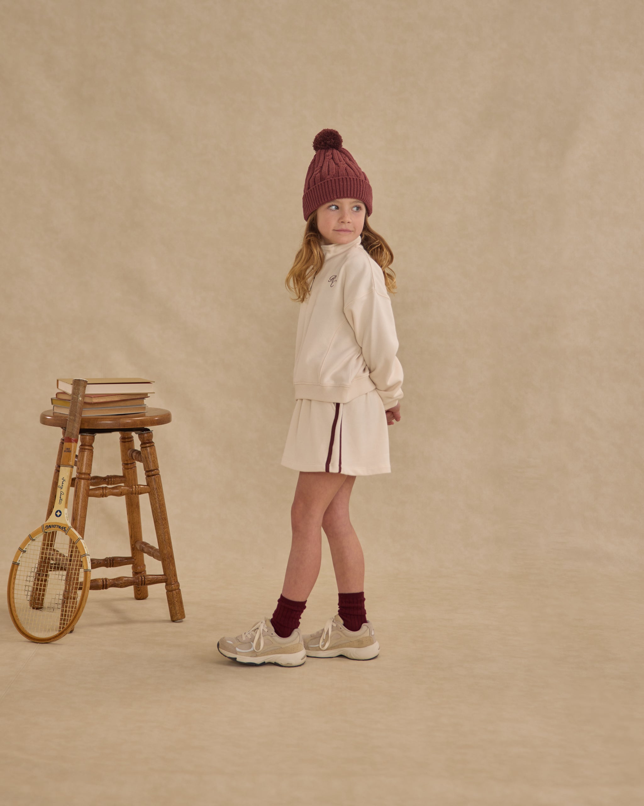 Ribbed Socks | Golden, Burgundy