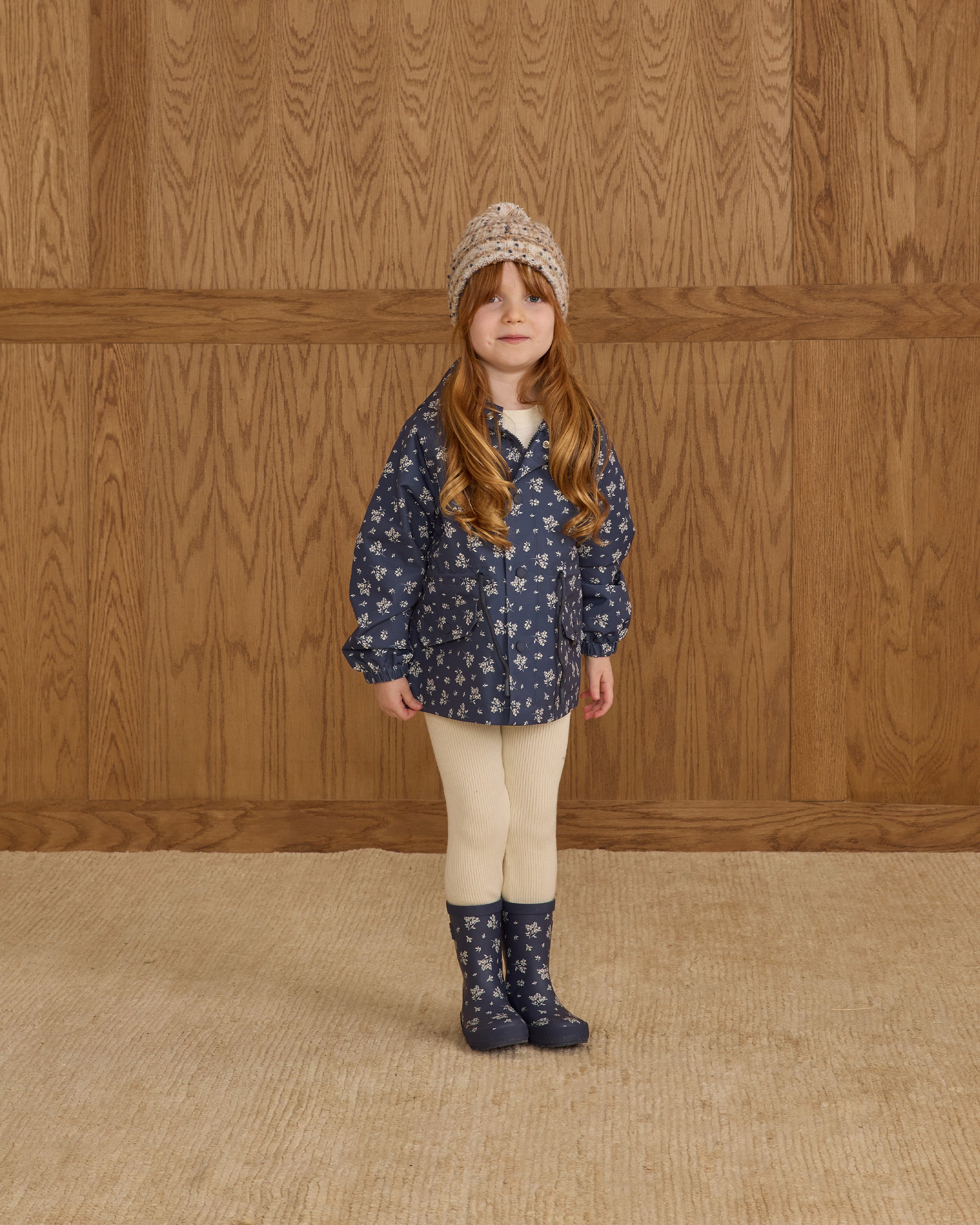 Botte de pluie | Floral bleu