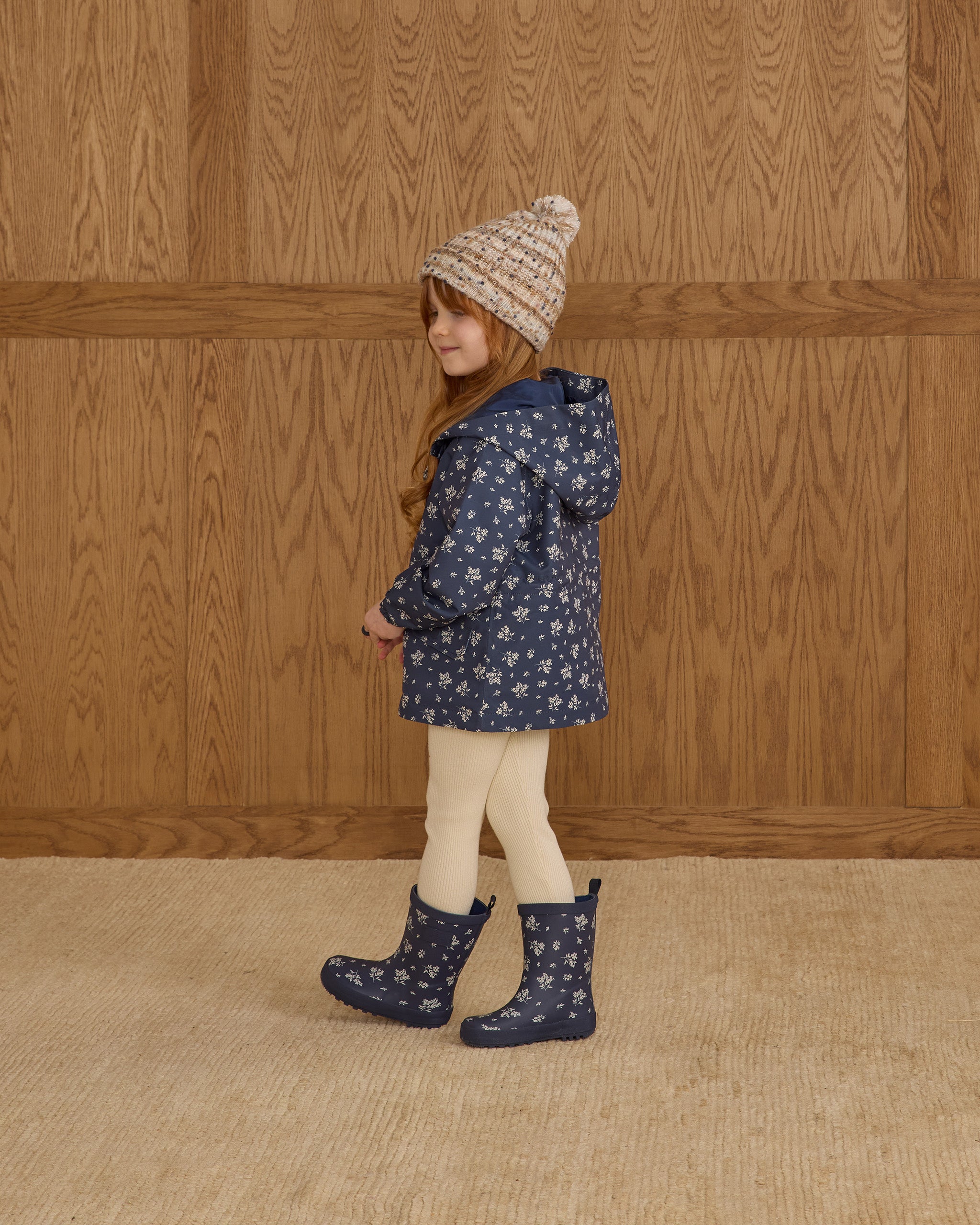 Botte de pluie | Floral bleu