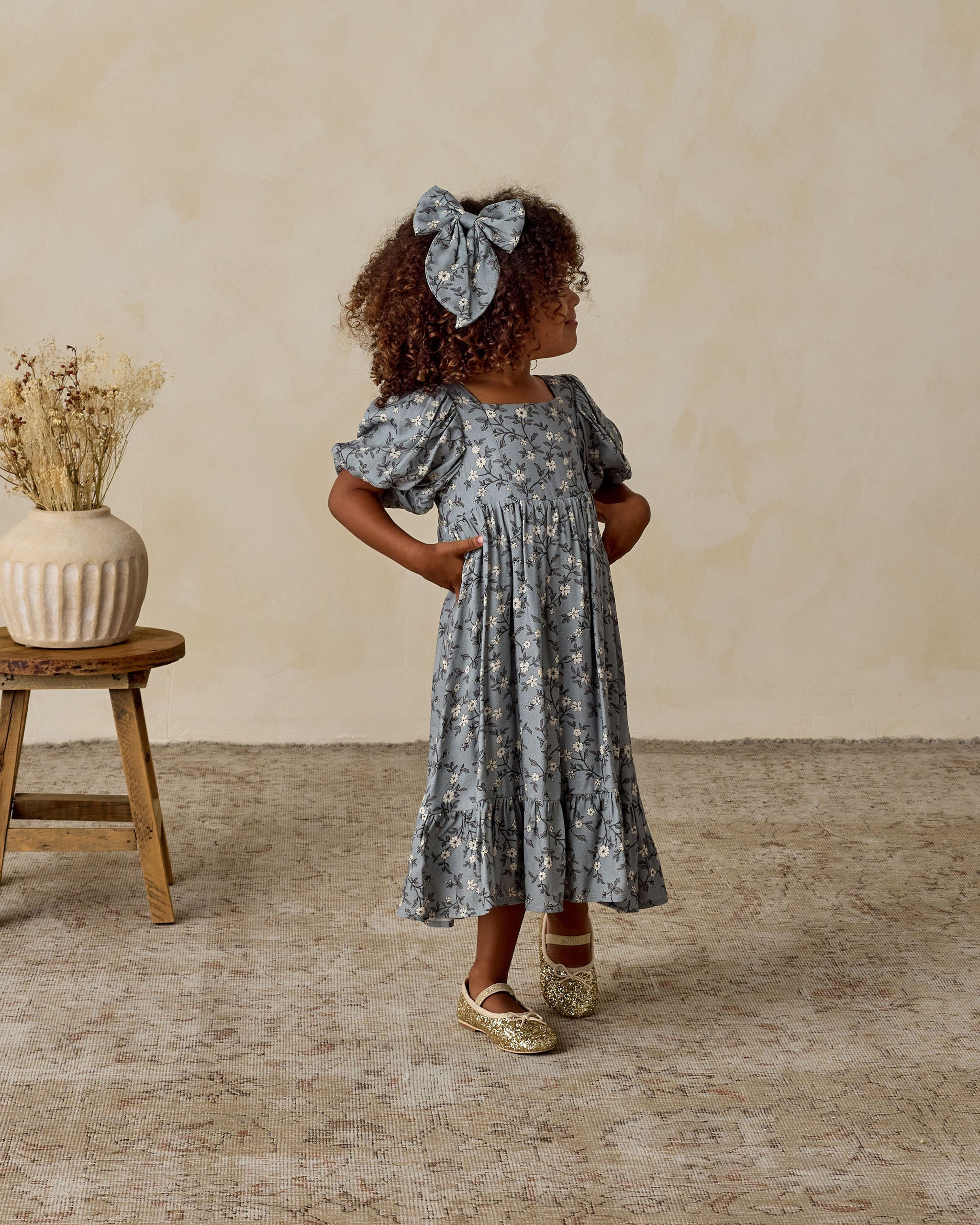 Everly Bow | French Blue Floral