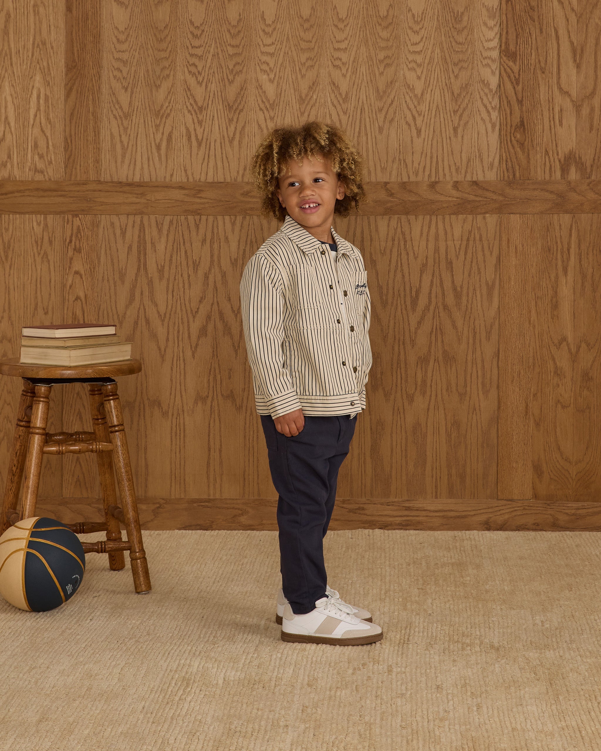 Chore Coat || Navy Pinstripe