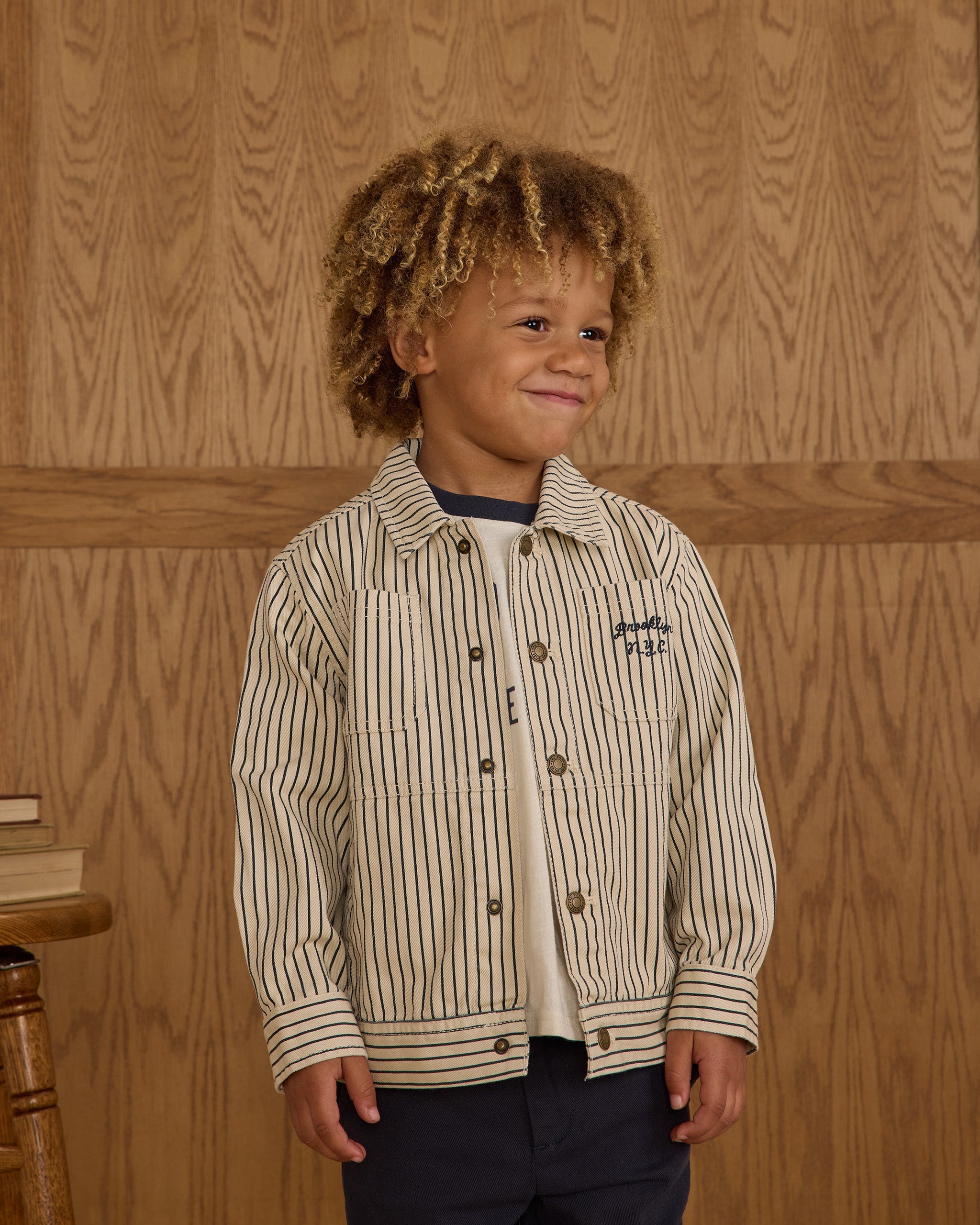 Chore Coat || Navy Pinstripe