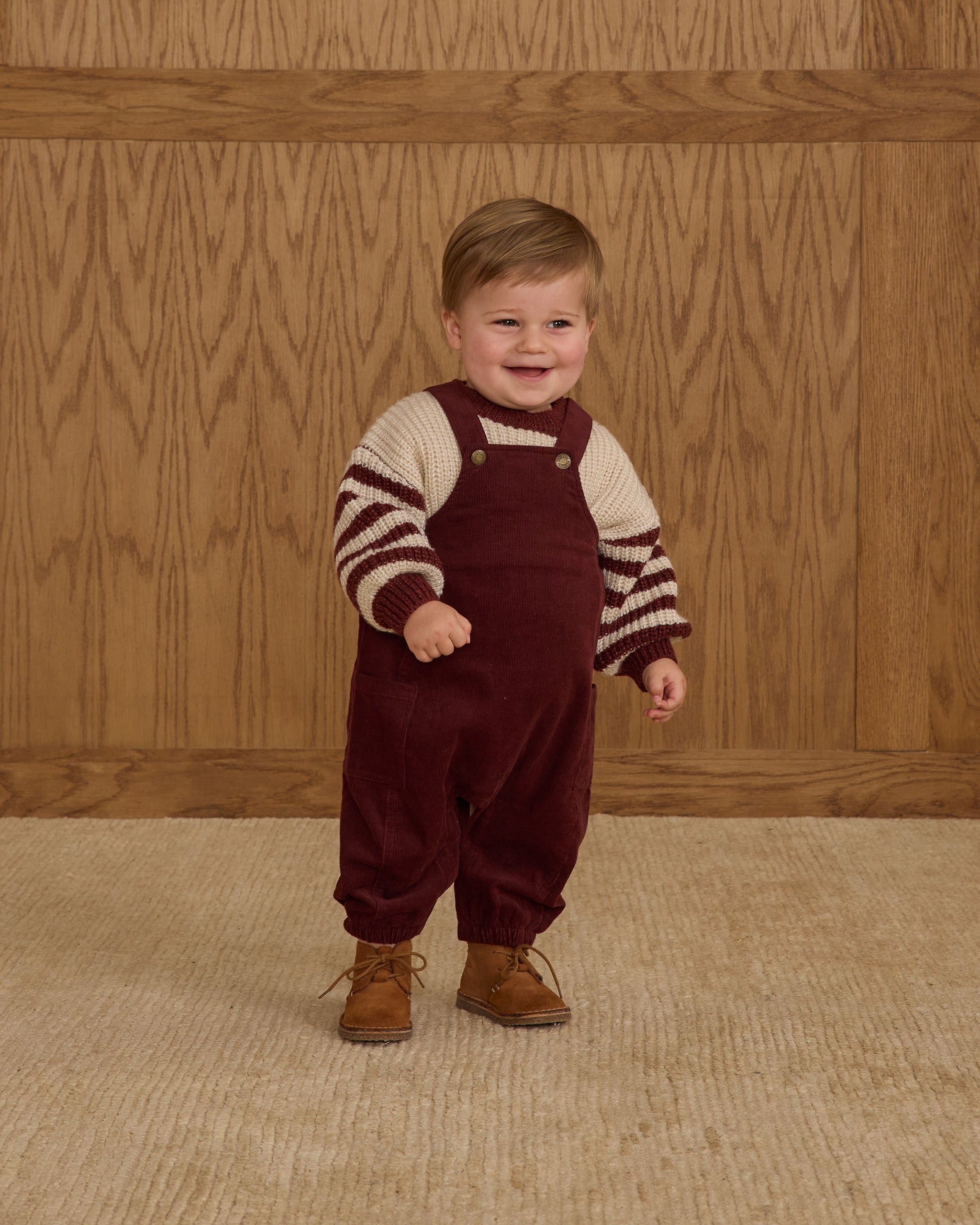 Aspen Sweater || Burgundy Stripe