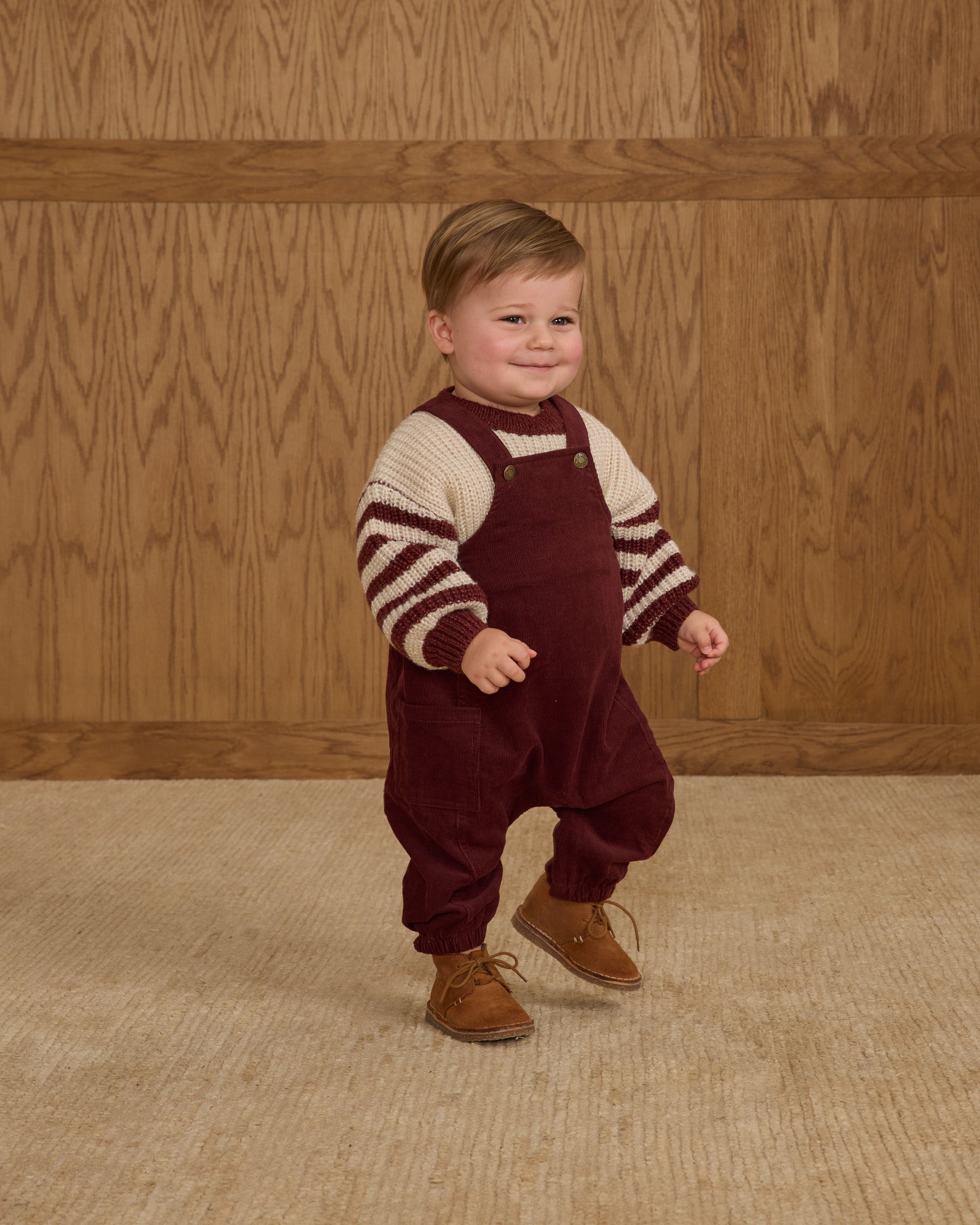 Aspen Sweater || Burgundy Stripe