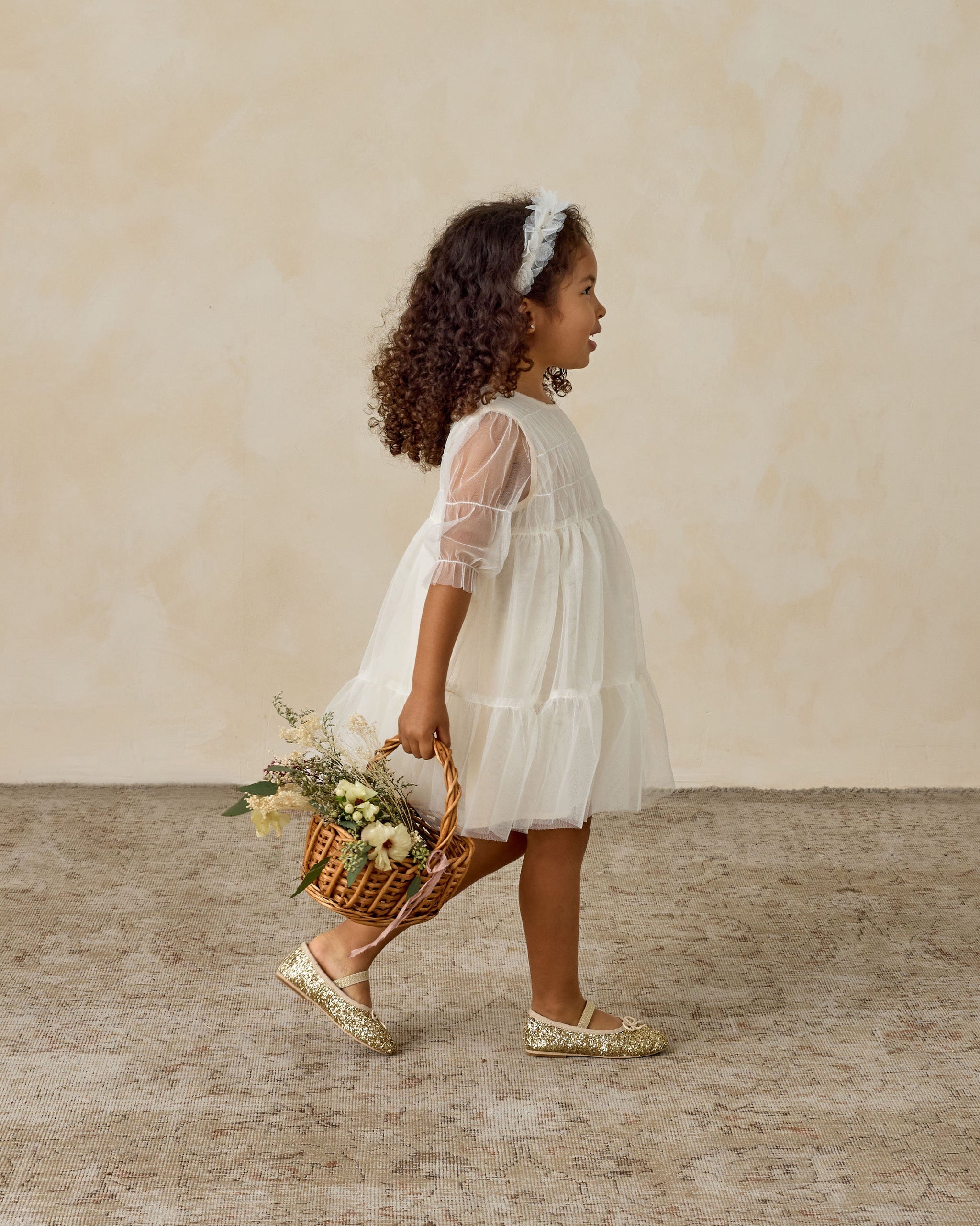 Ballet Flats | Gold Sparkle