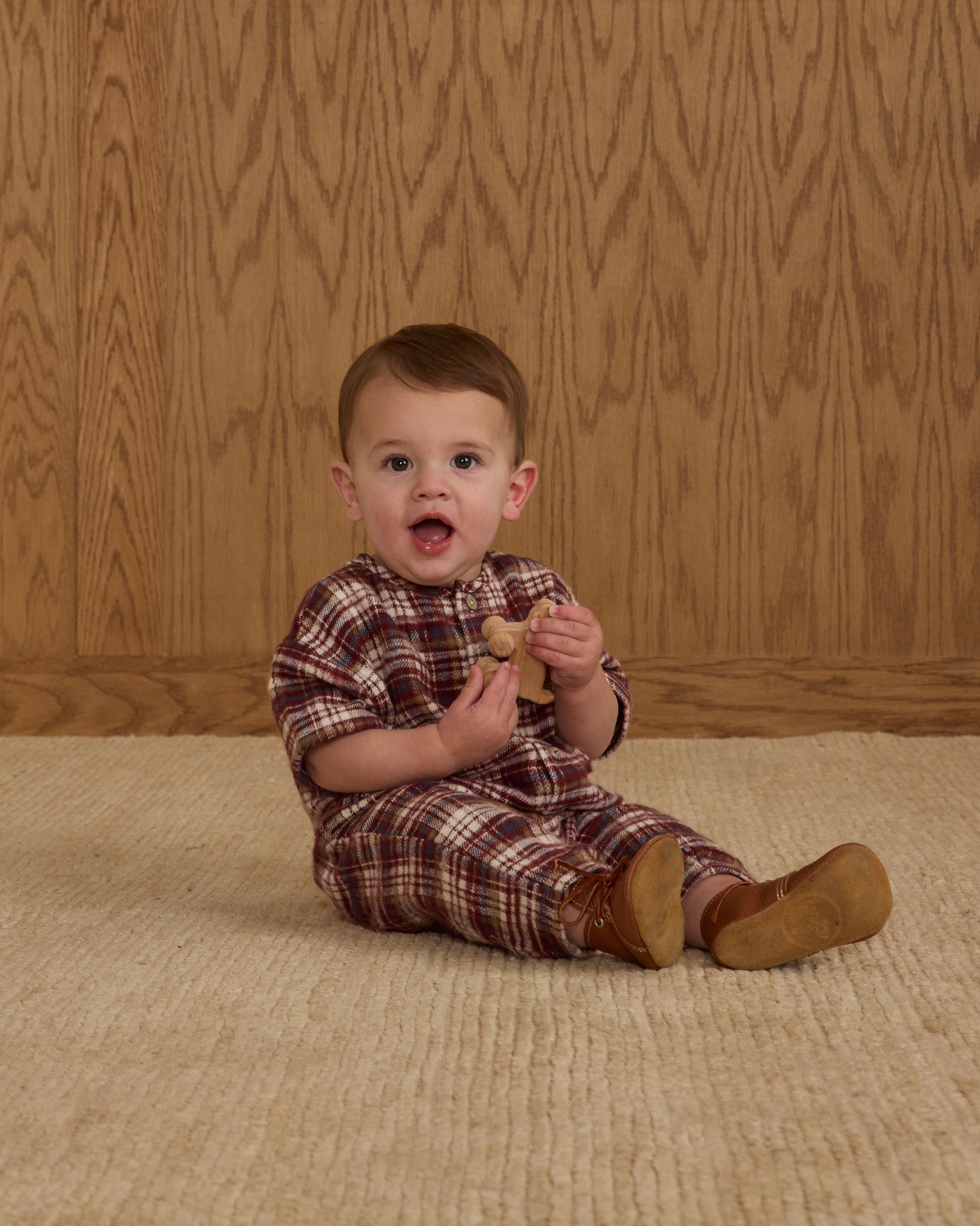 Hayes Jumpsuit || Burgundy Plaid