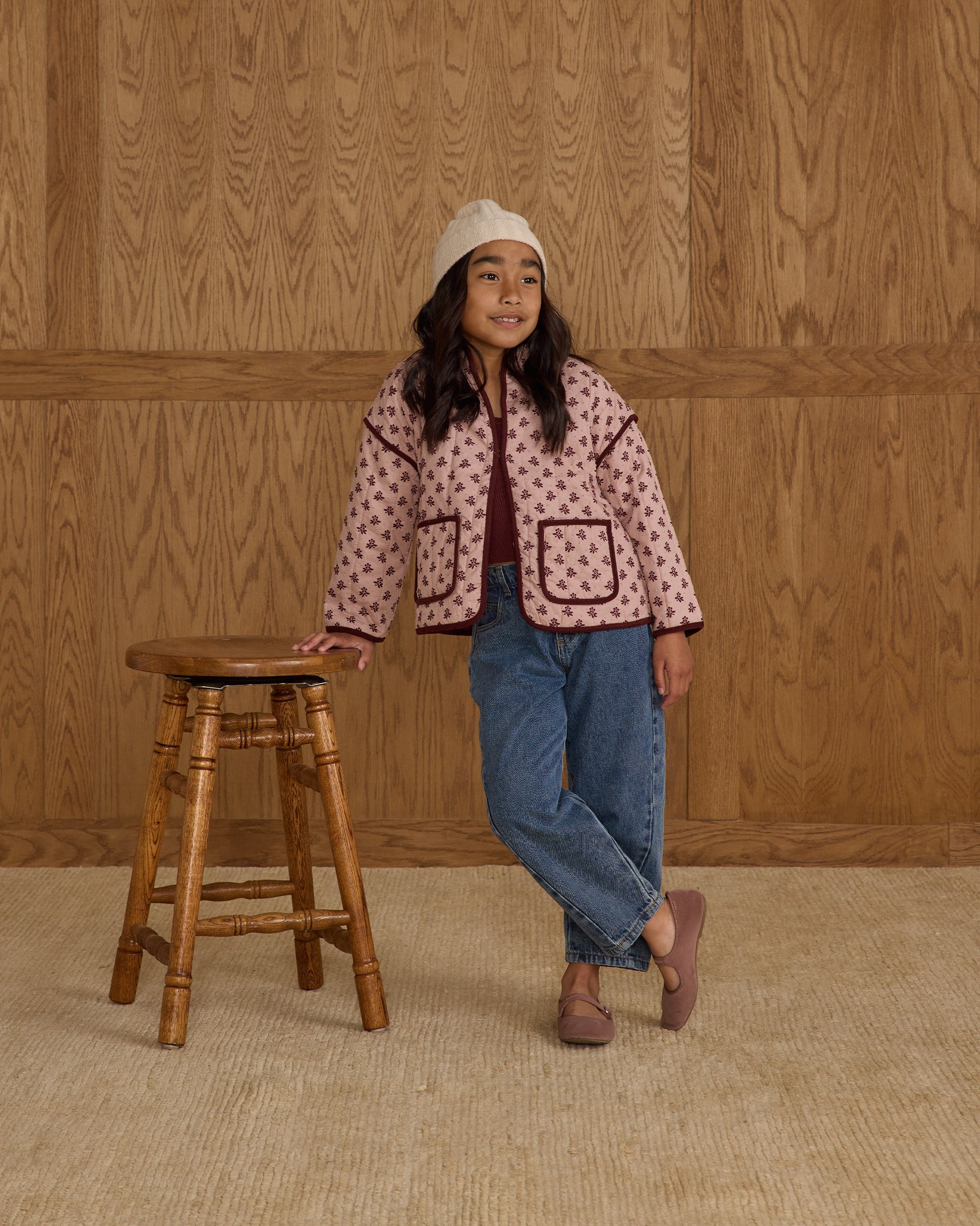 Quilted Jacket || Blush Fleur