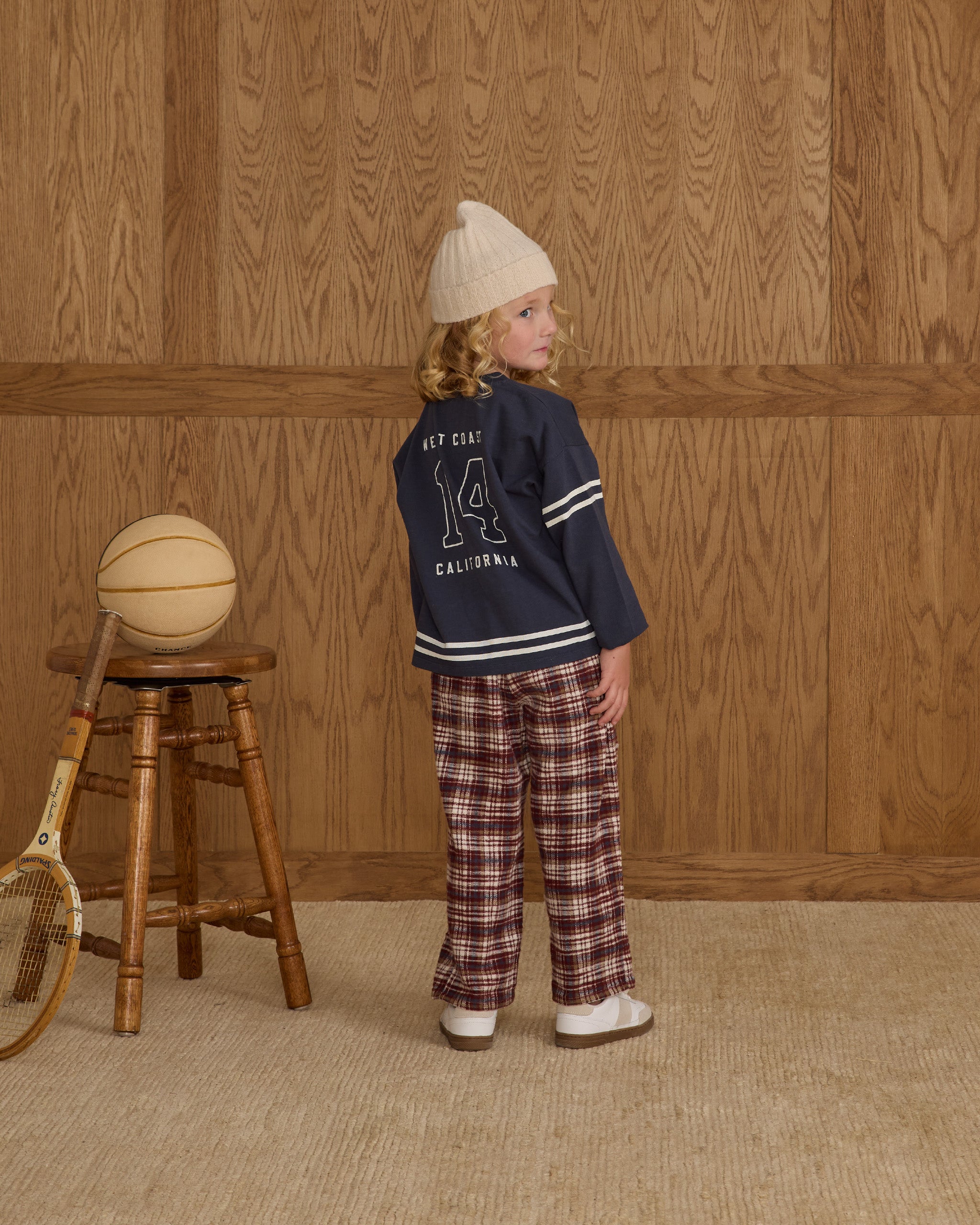 Pantalon Palmer || Plaid bordeaux