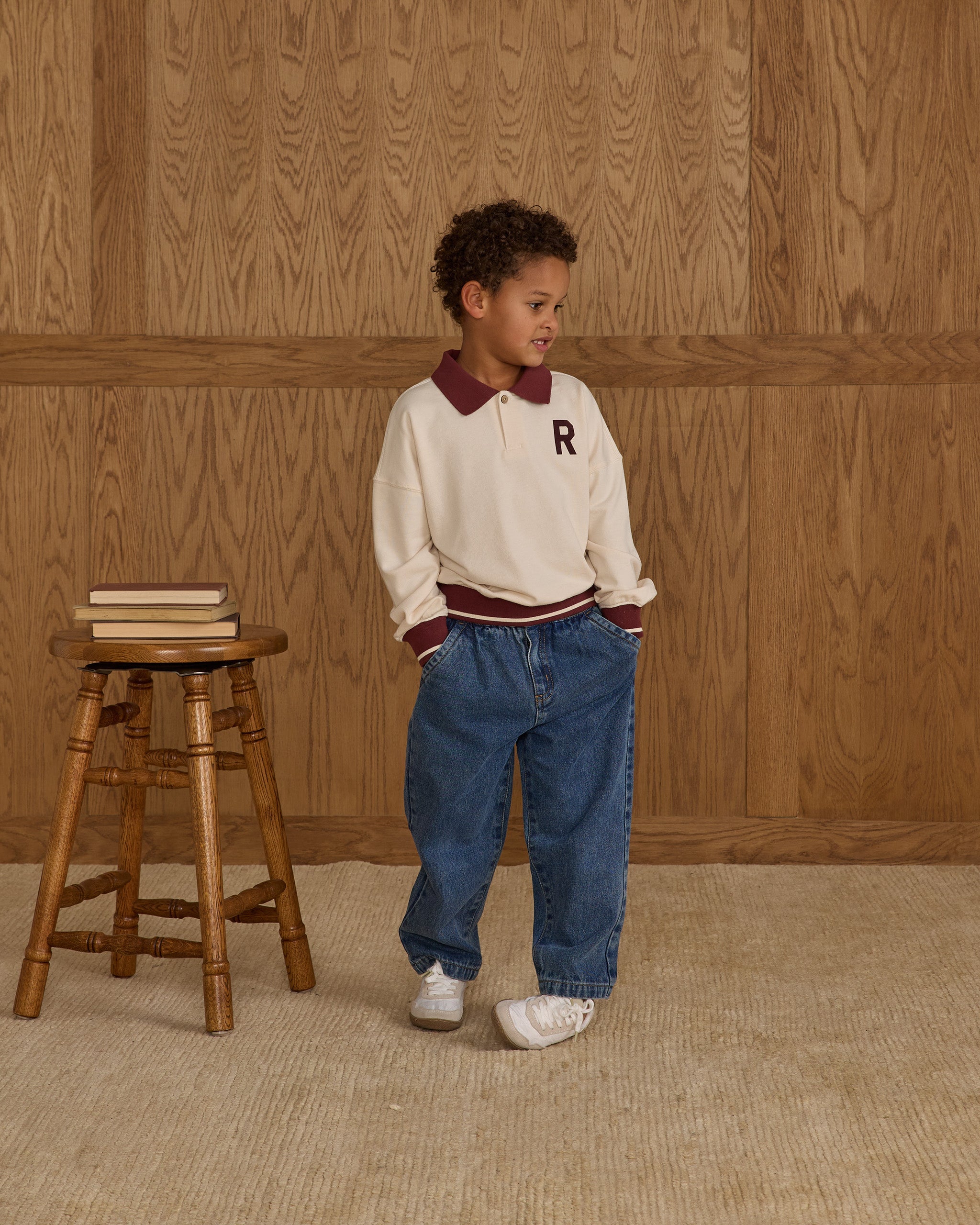 Collared Sweatshirt || Natural