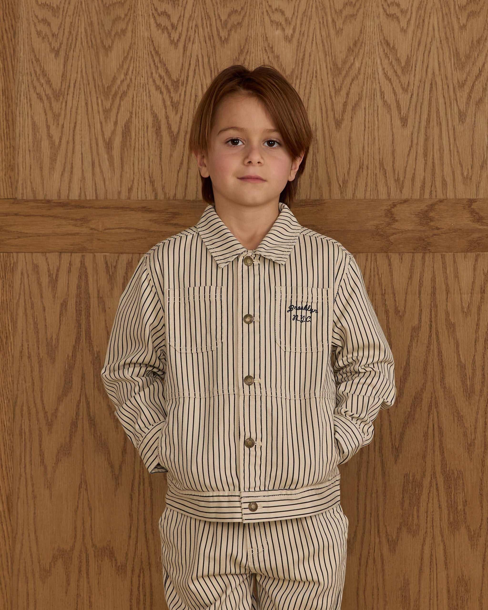 Chore Coat || Navy Pinstripe