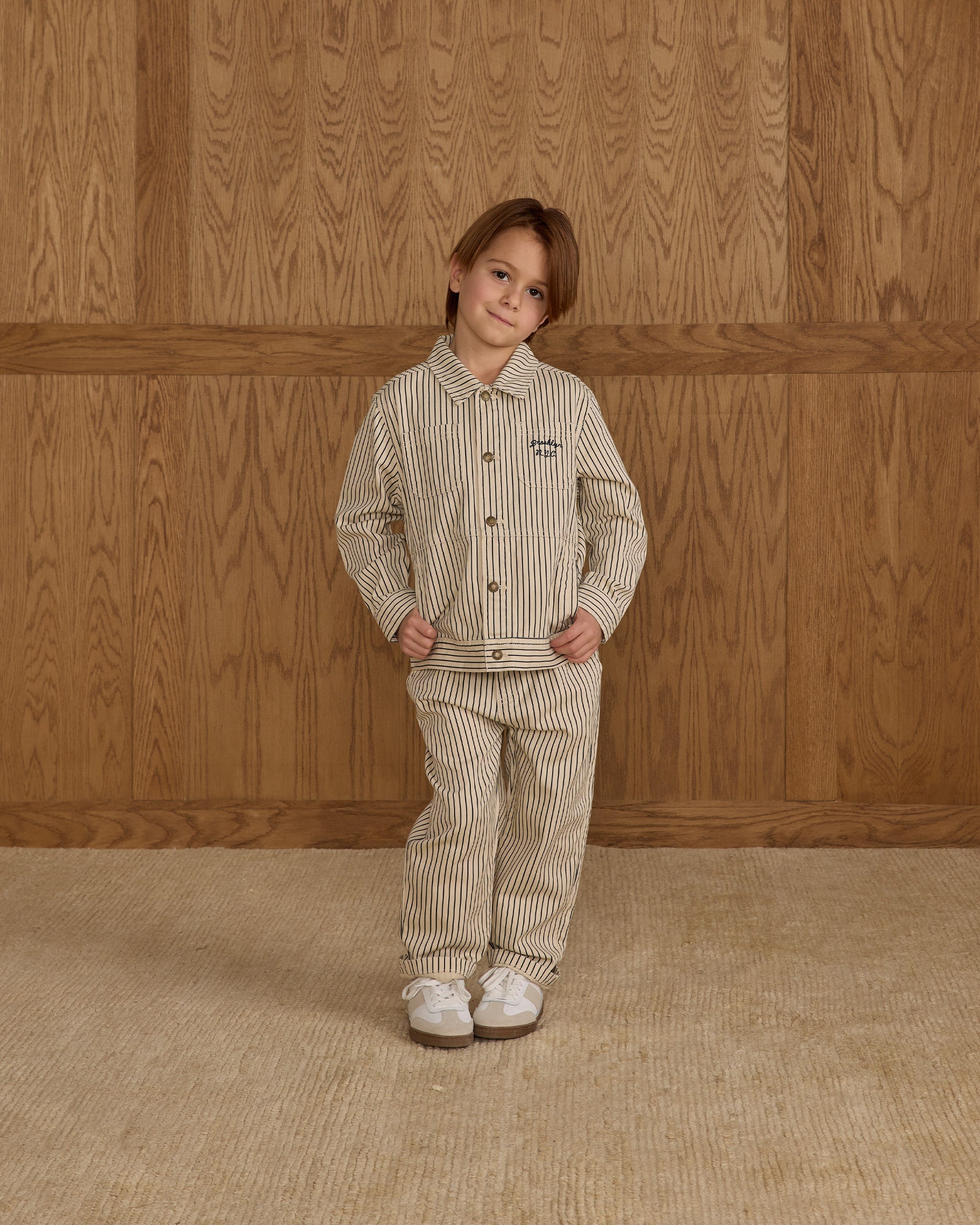 Chore Coat || Navy Pinstripe