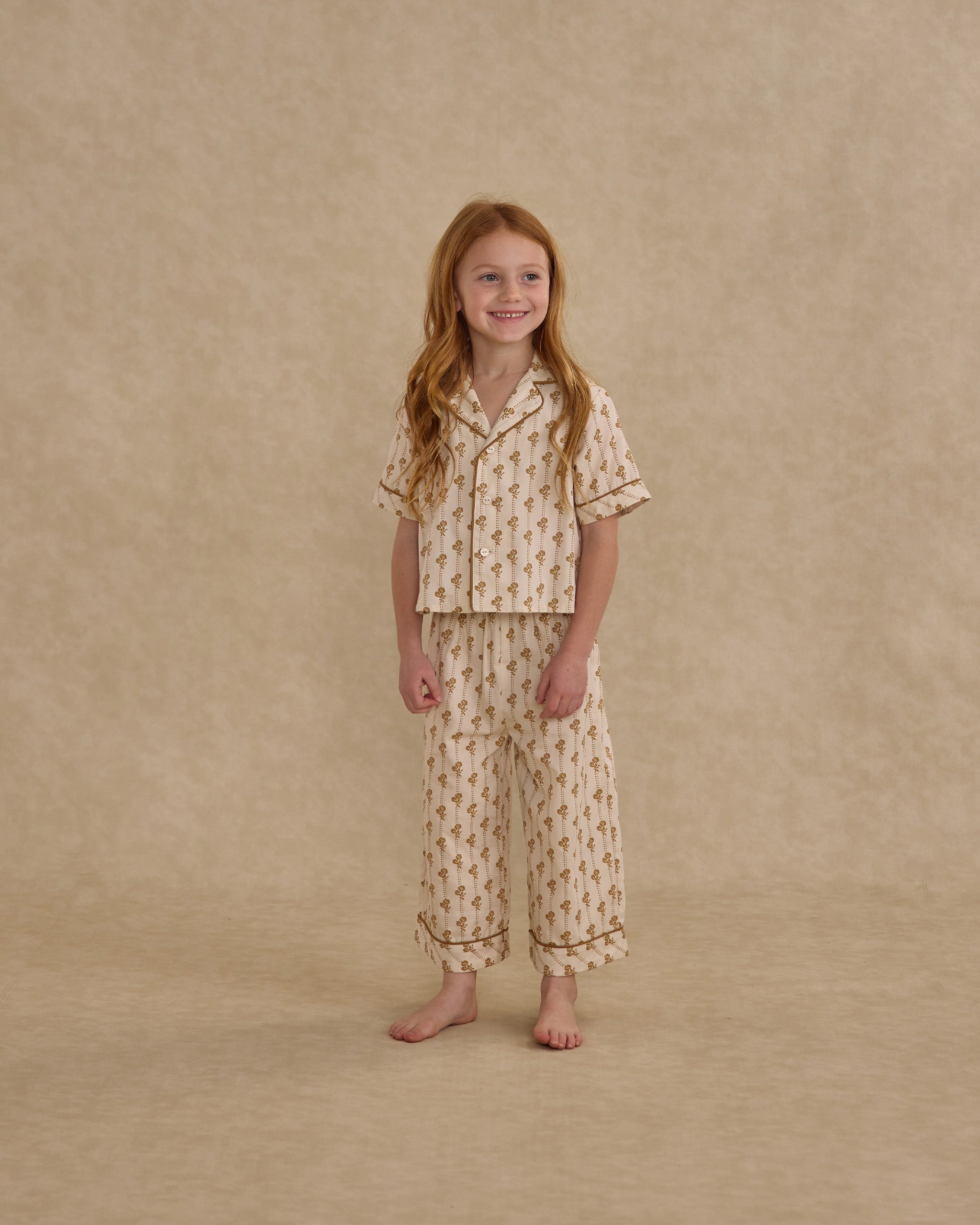 Woven Pajama Set || Golden Bloom
