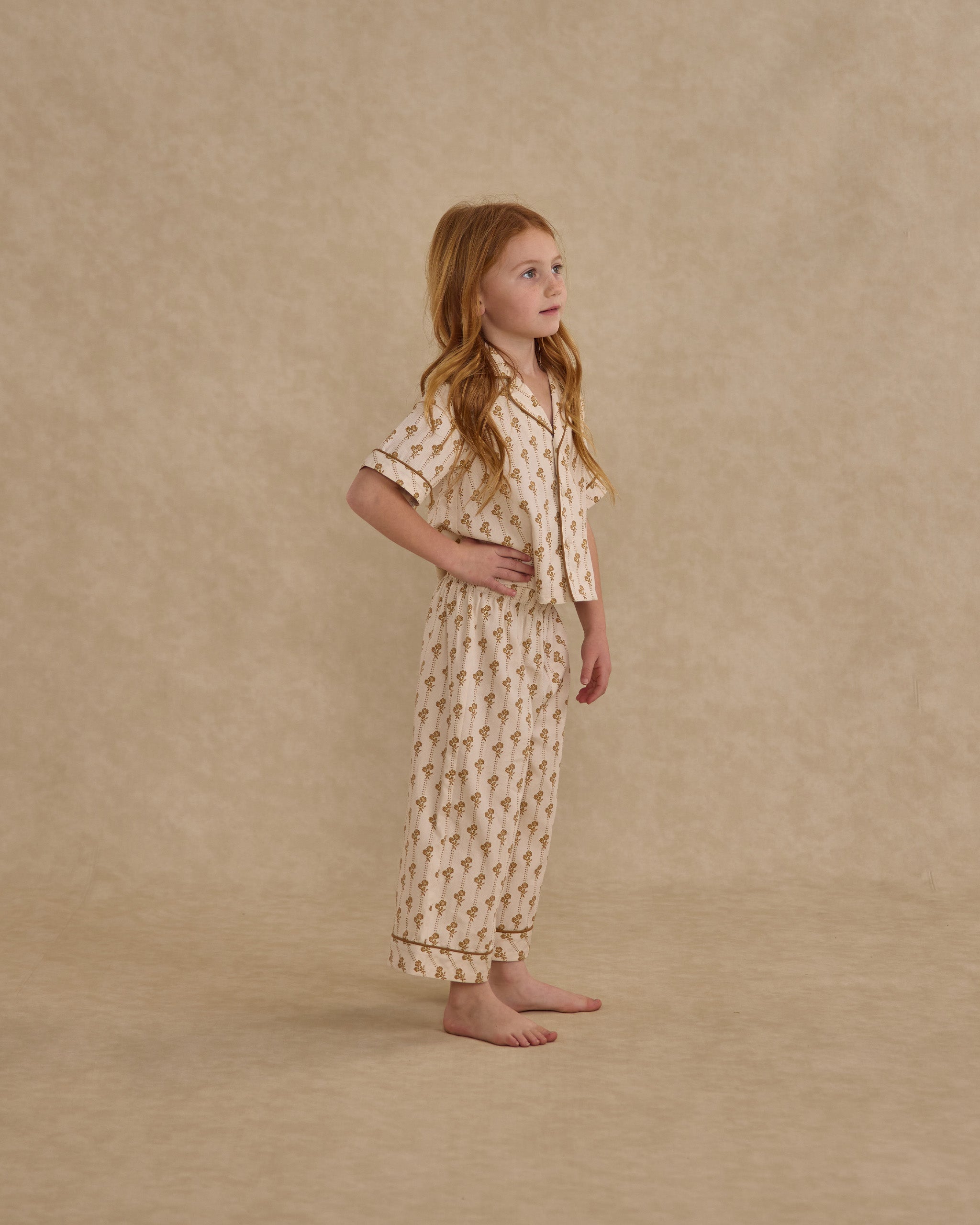 Woven Pajama Set || Golden Bloom