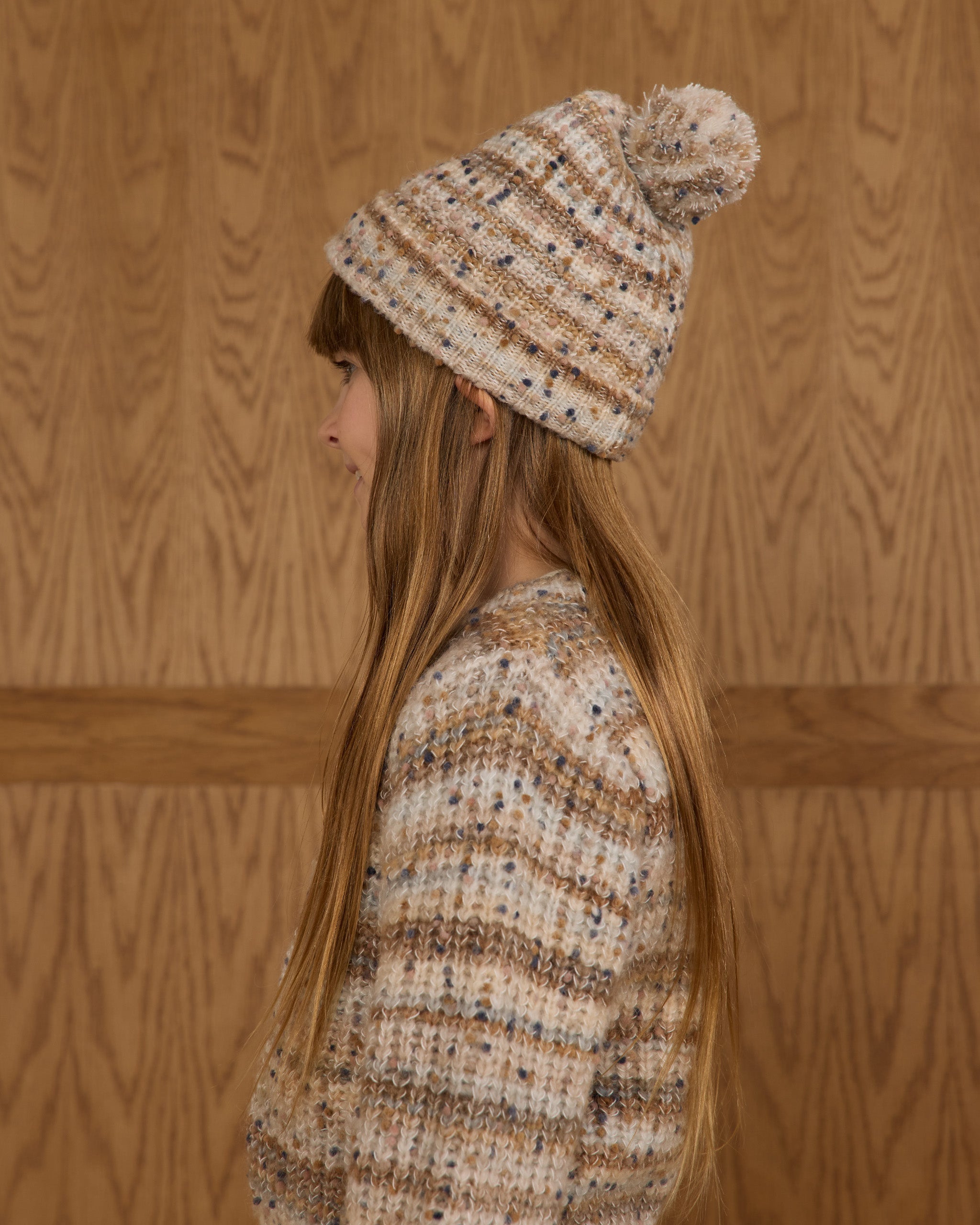 Beanie | Stone Multi-Stripe