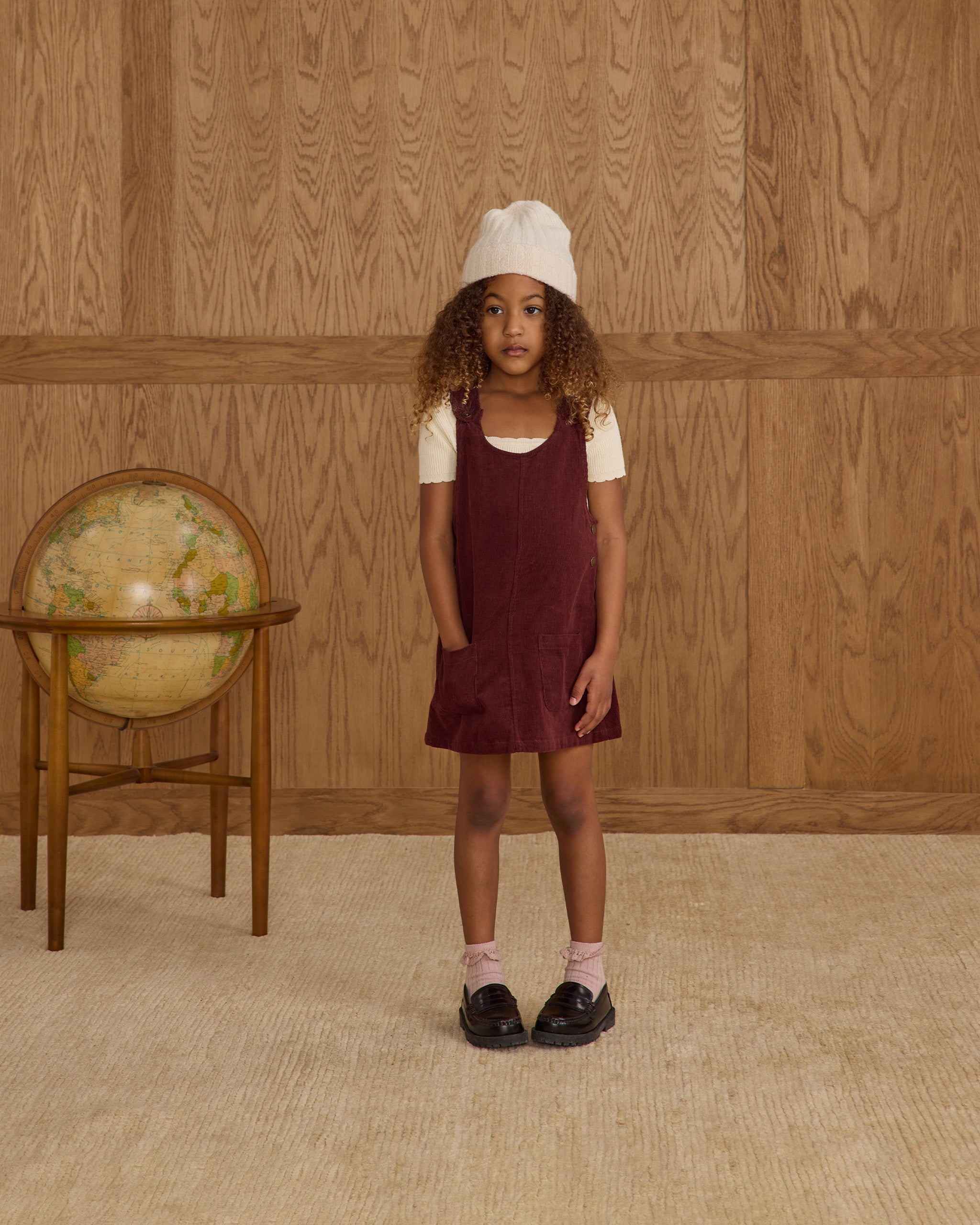 Robe salopette Odette || Bordeaux