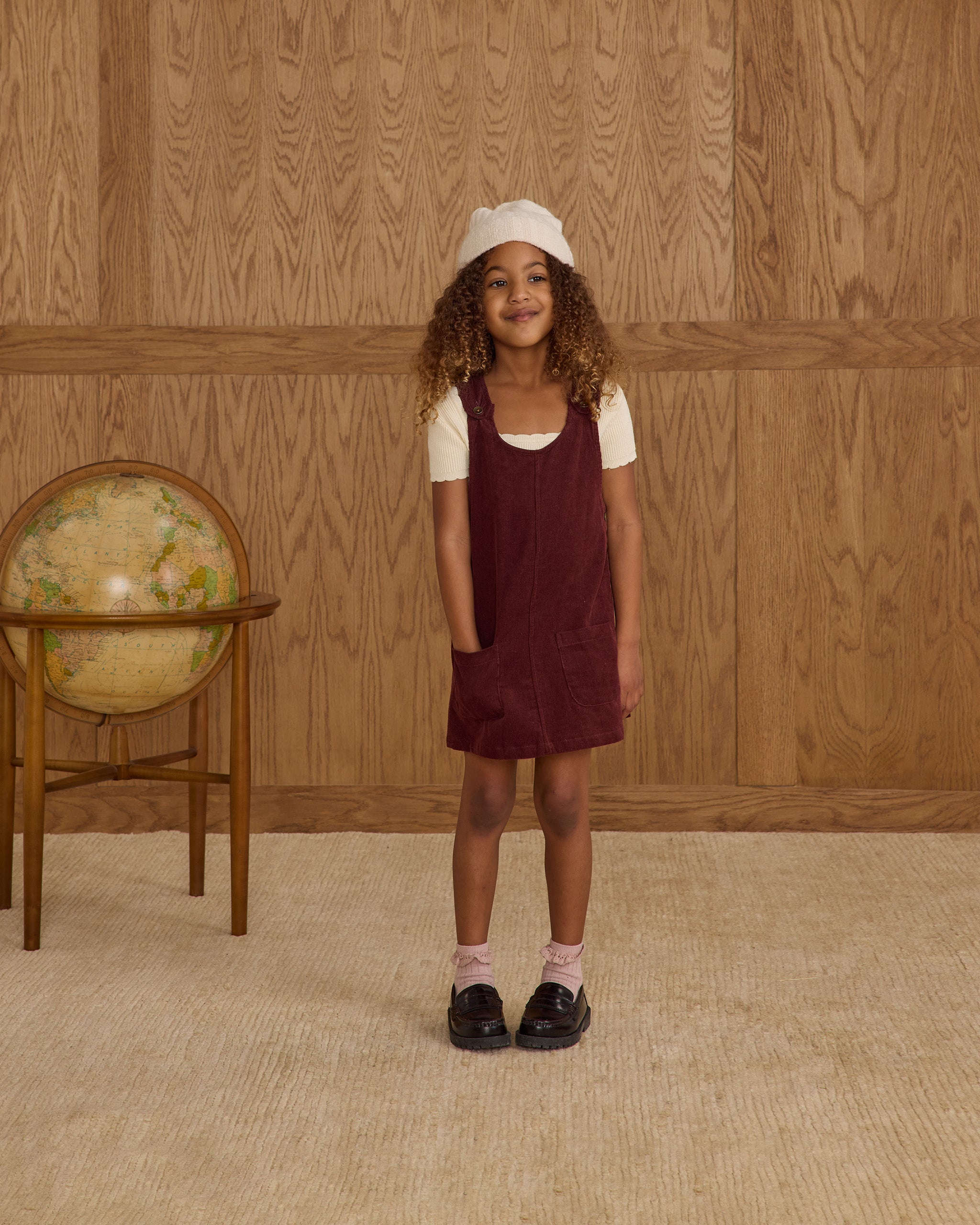 Robe salopette Odette || Bordeaux