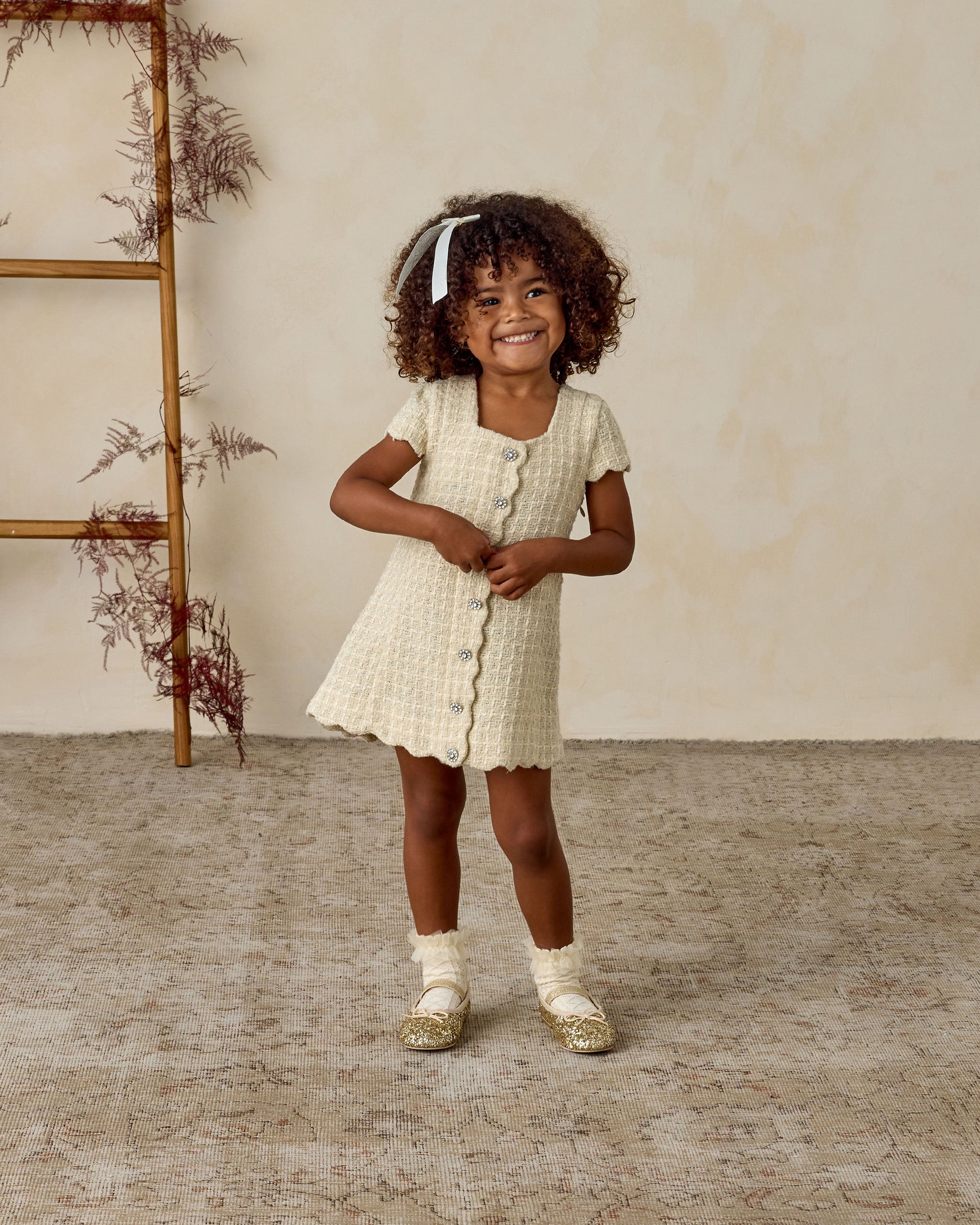 Ballet Flats | Gold Sparkle – Noralee
