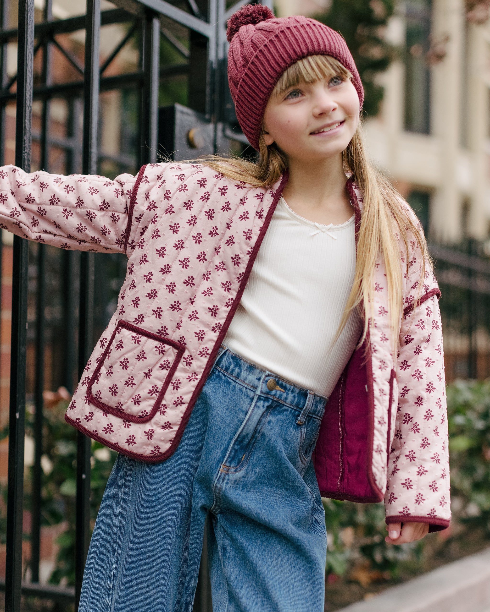 Veste matelassée || Blush Fleur