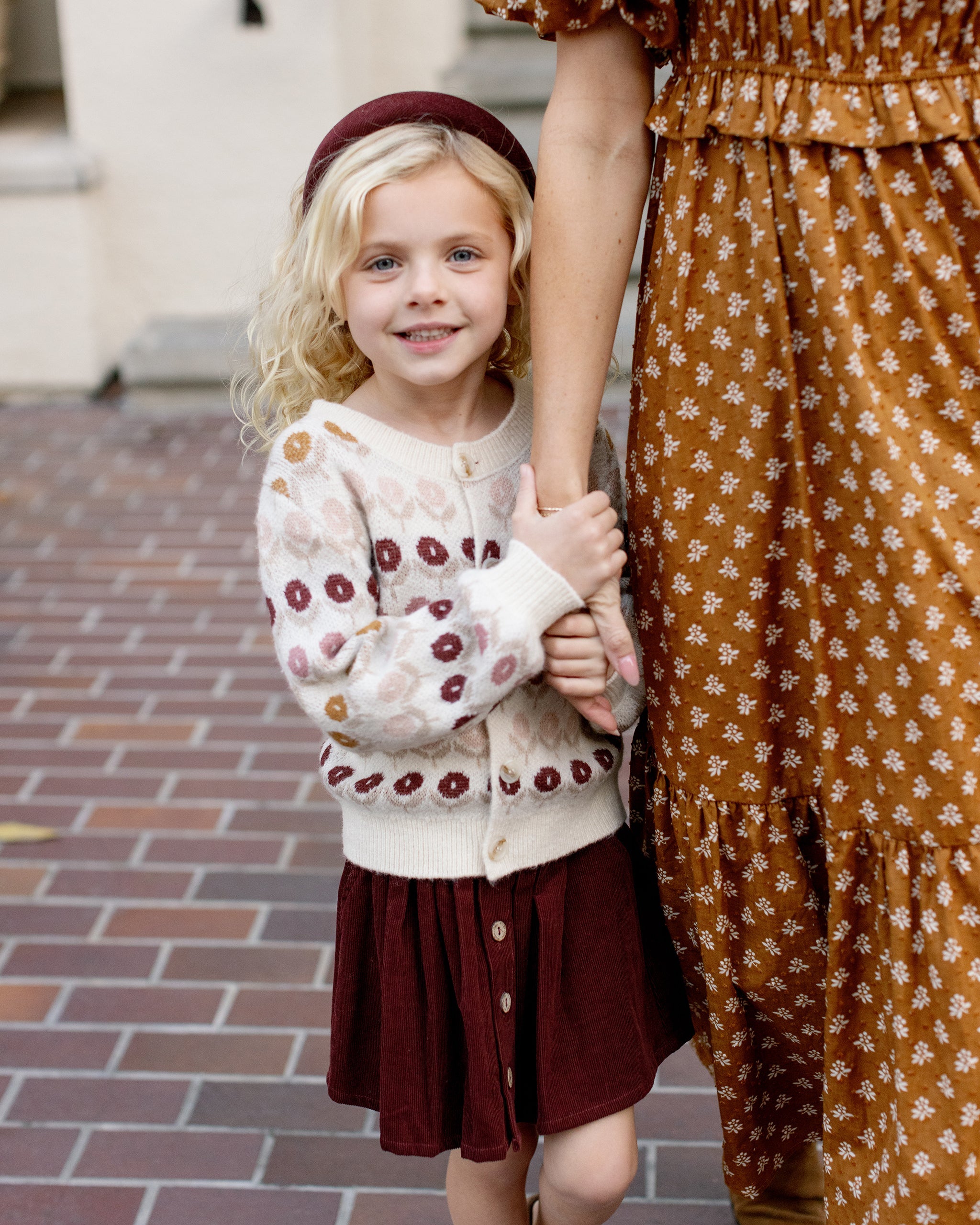 Button Front Mini Skirt || Burgundy