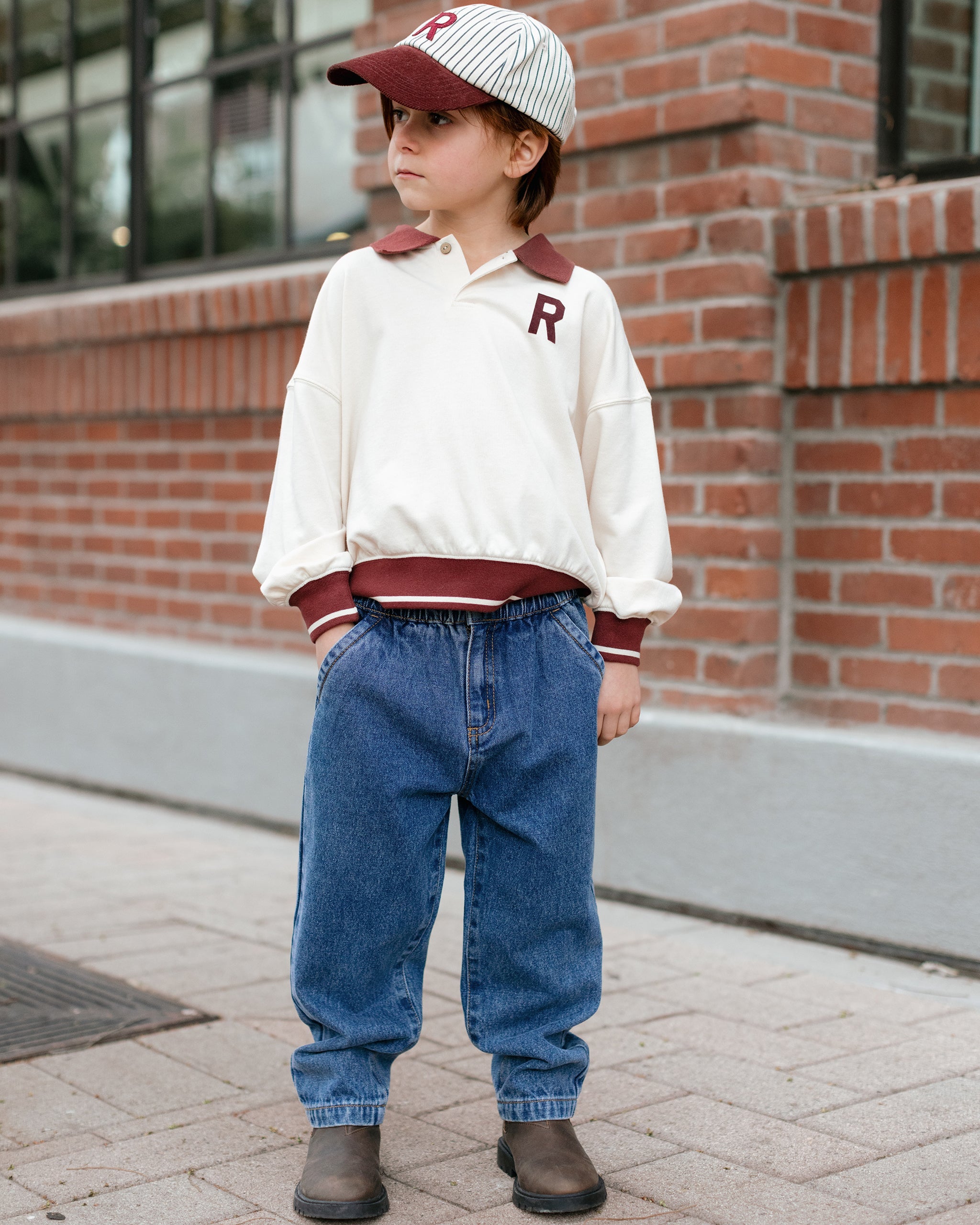 Collared Sweatshirt || Natural