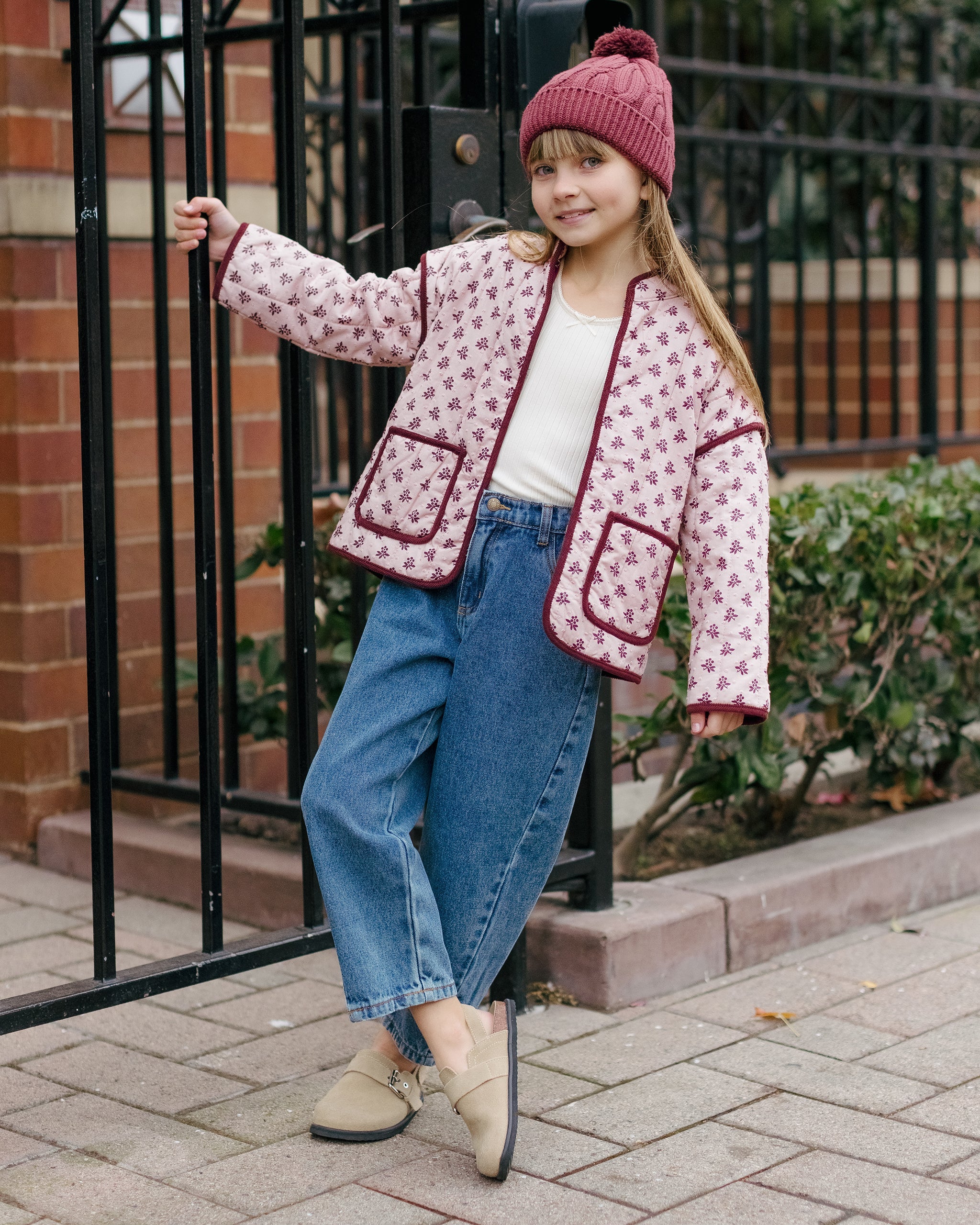 Veste matelassée || Blush Fleur