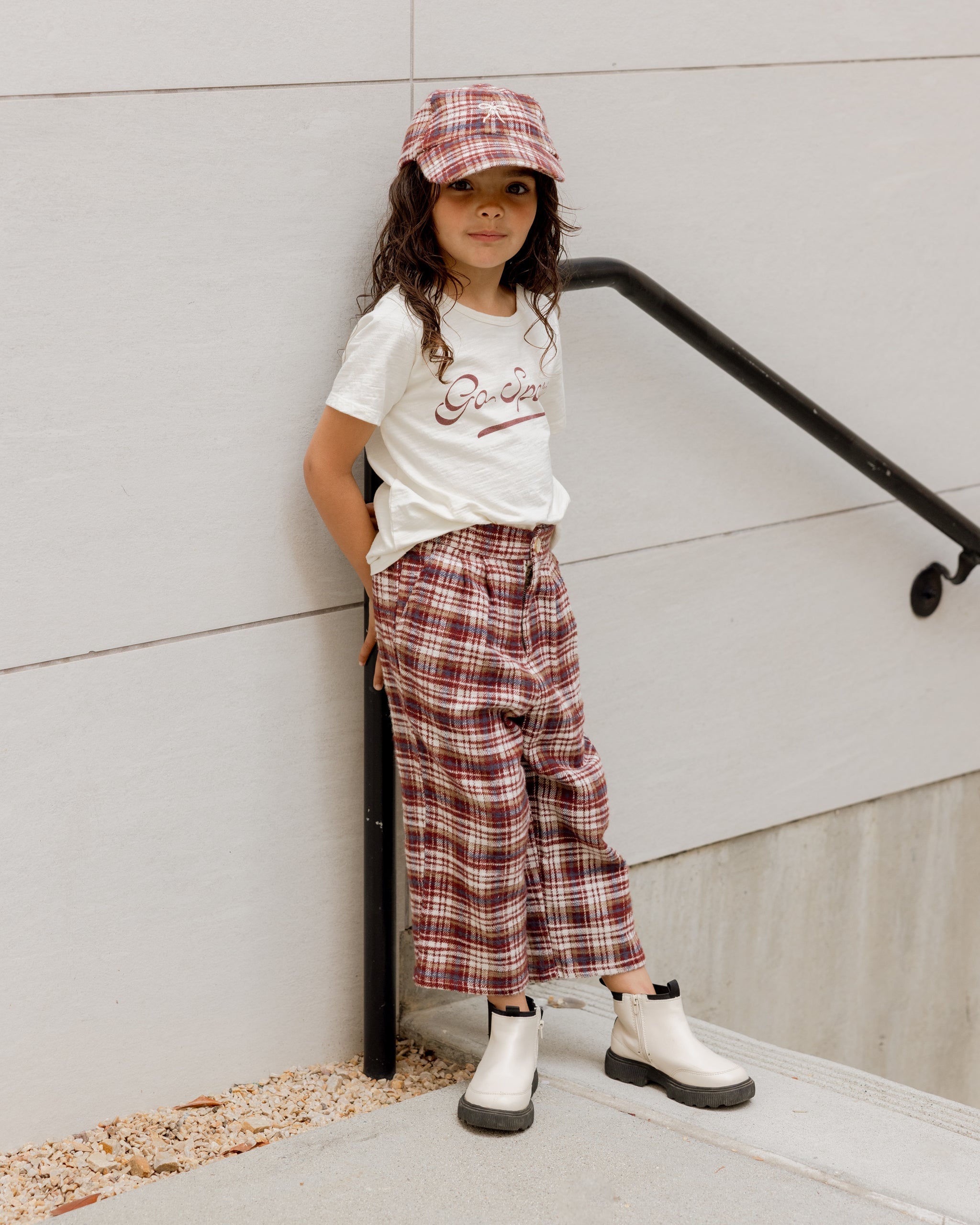 Pantalon Brooklyn || Plaid bordeaux