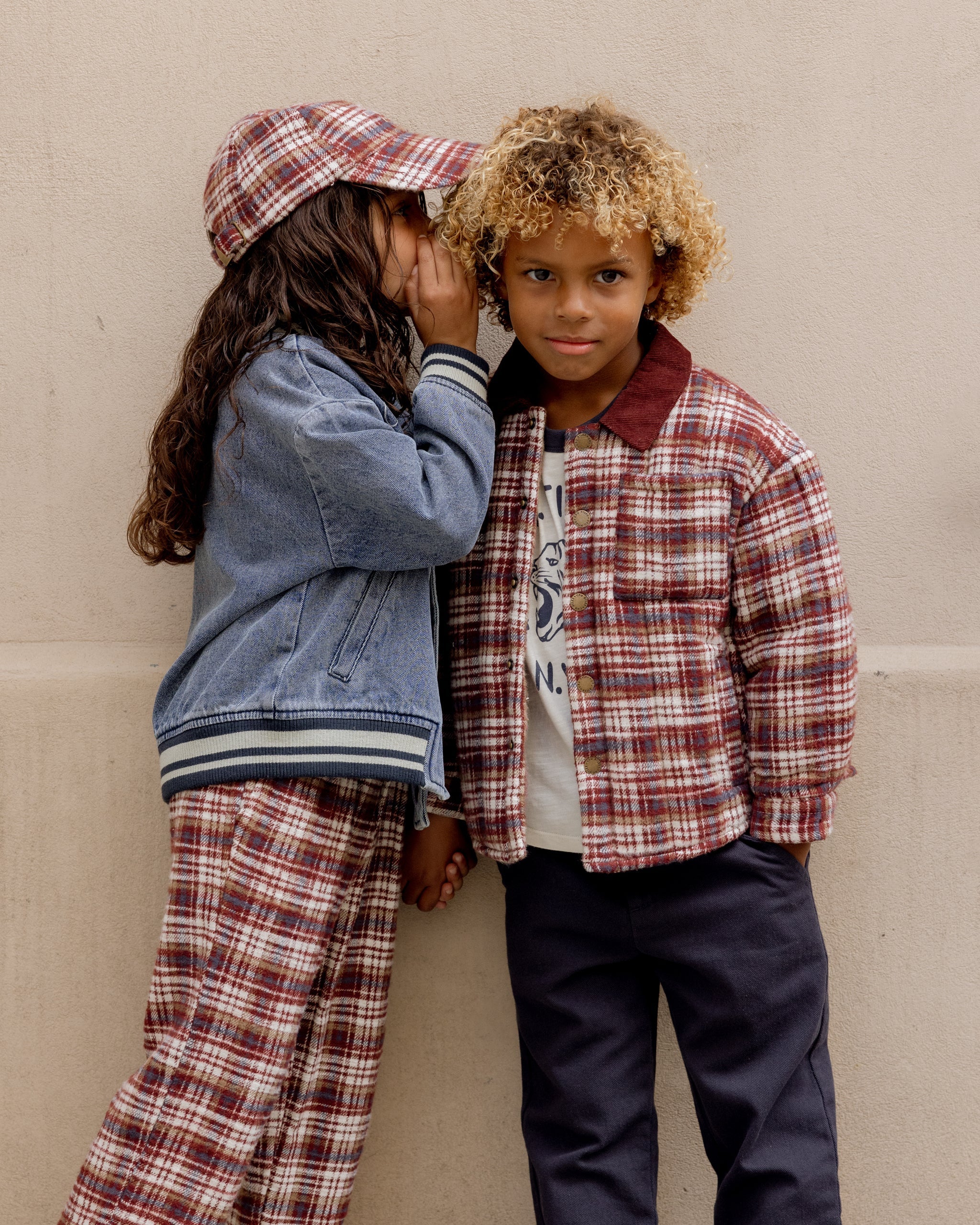 Veste matelassée Nashville || Plaid bordeaux