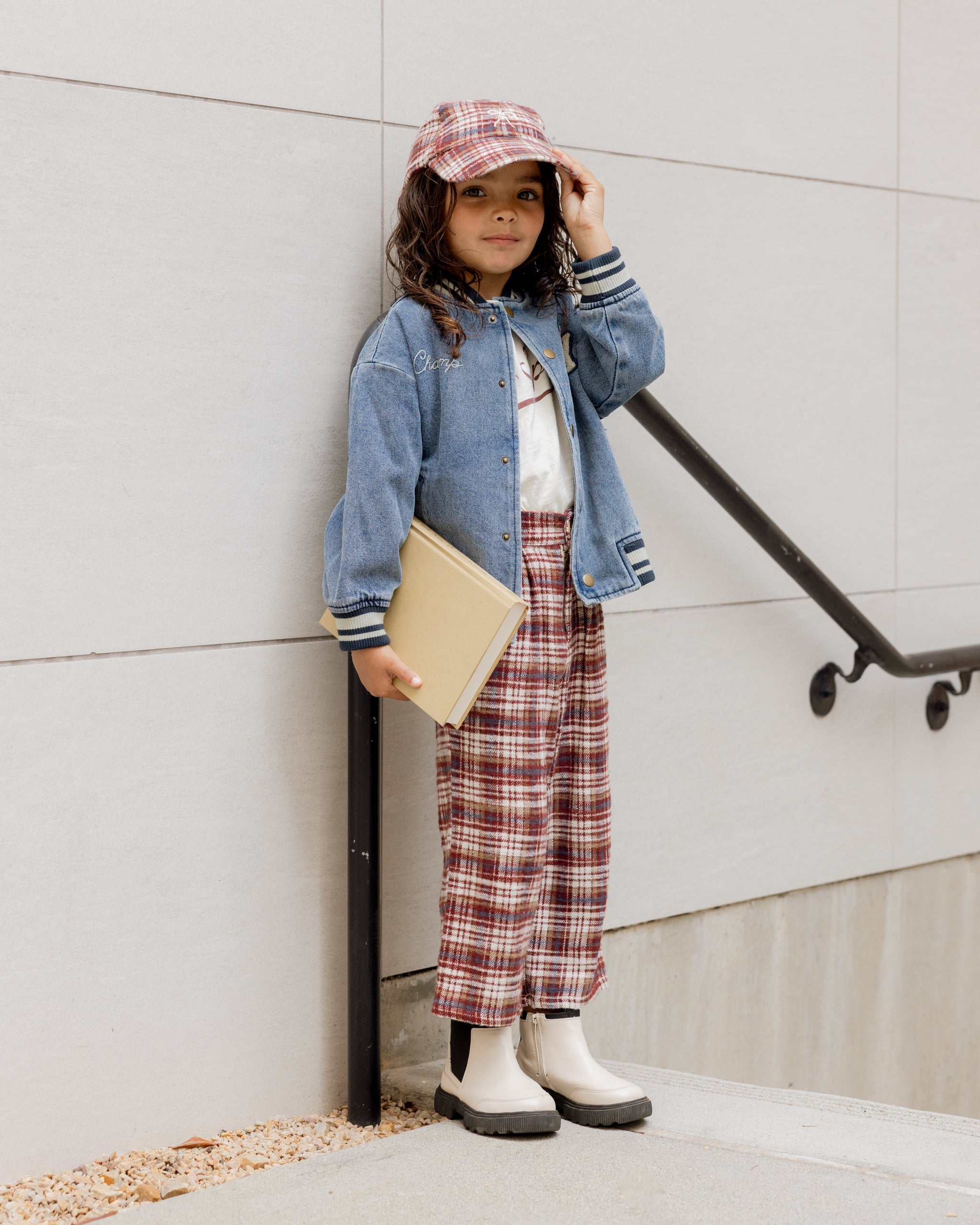 Pantalon Brooklyn || Plaid bordeaux