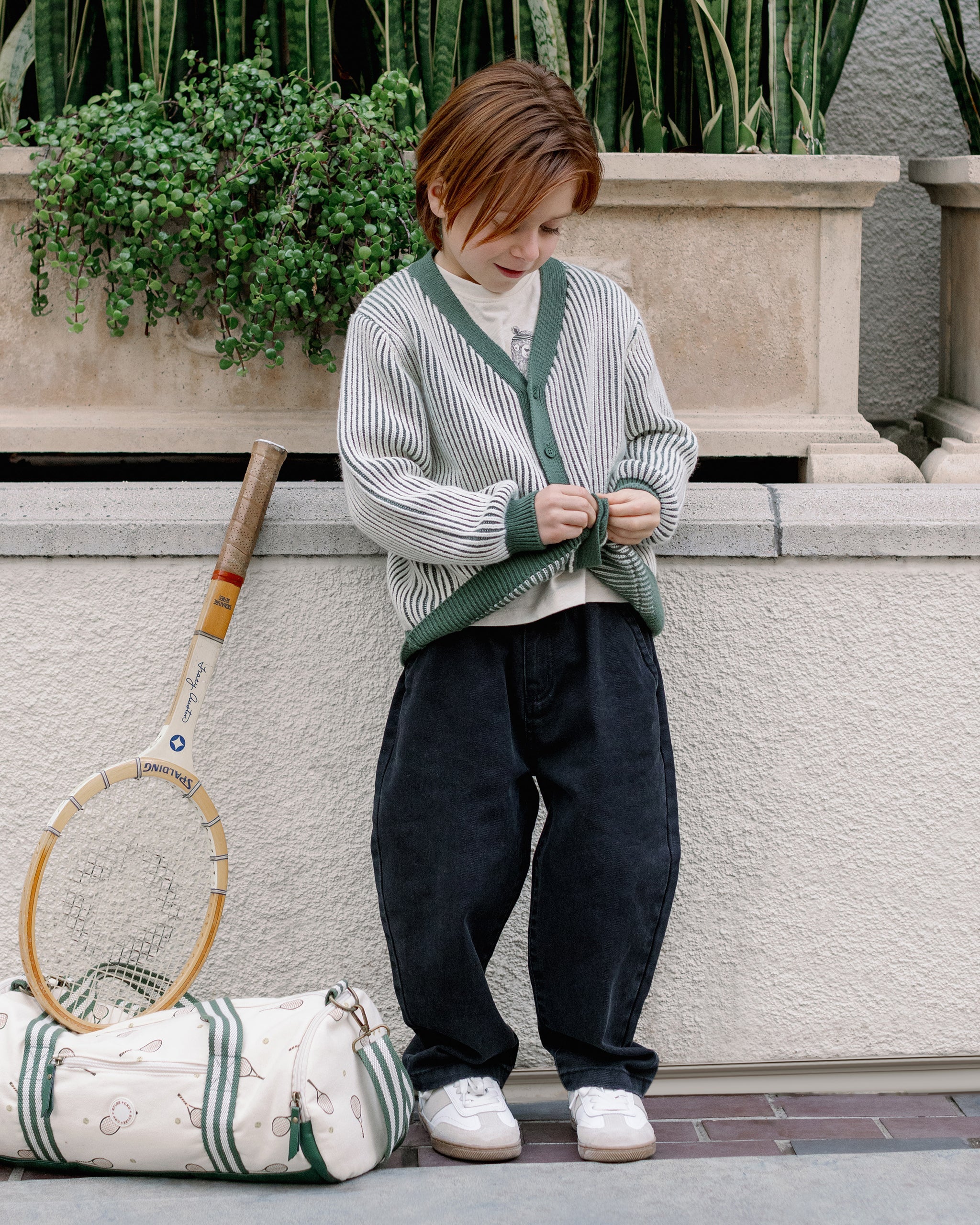 Cardigan Haywood || Rayures vertes