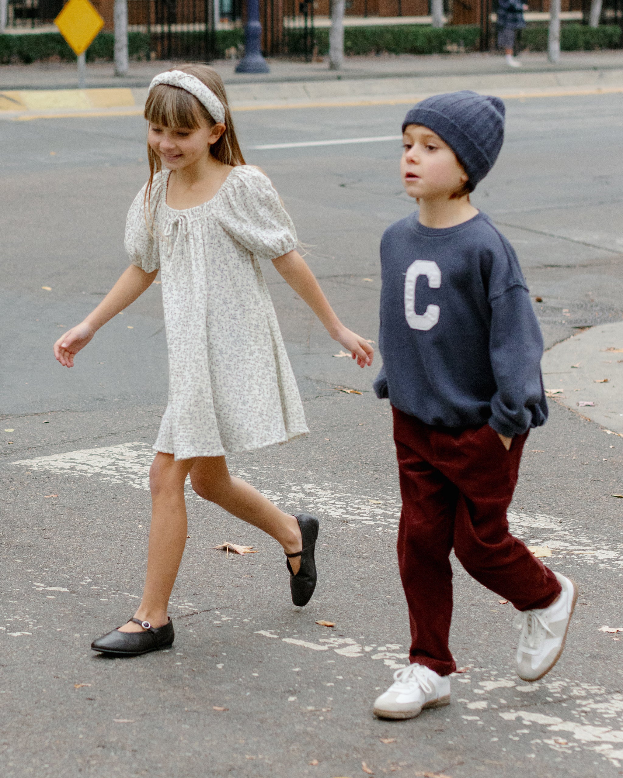 Mini-robe Sabrina || Vignes bleues