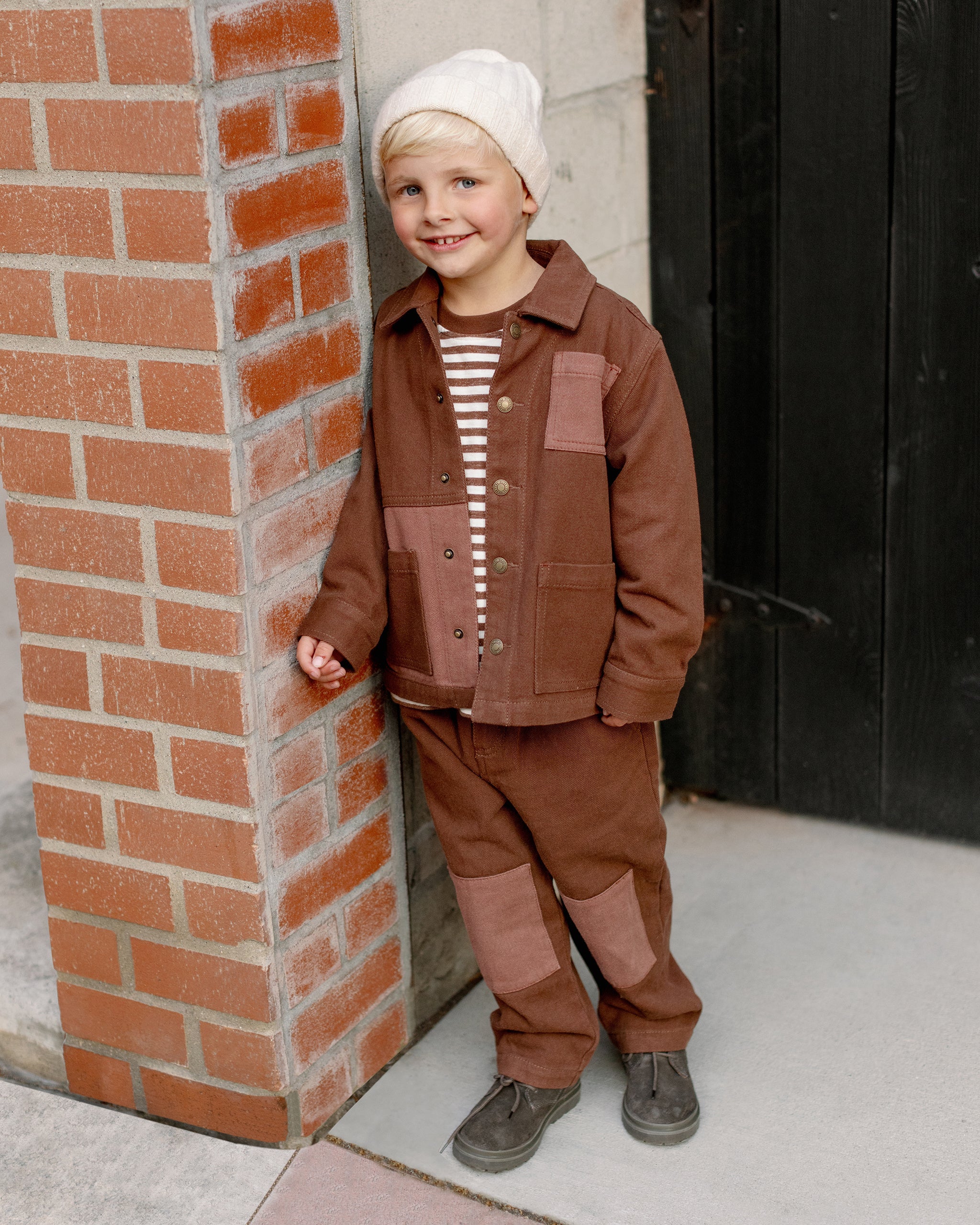 Pantalon ample || Marron