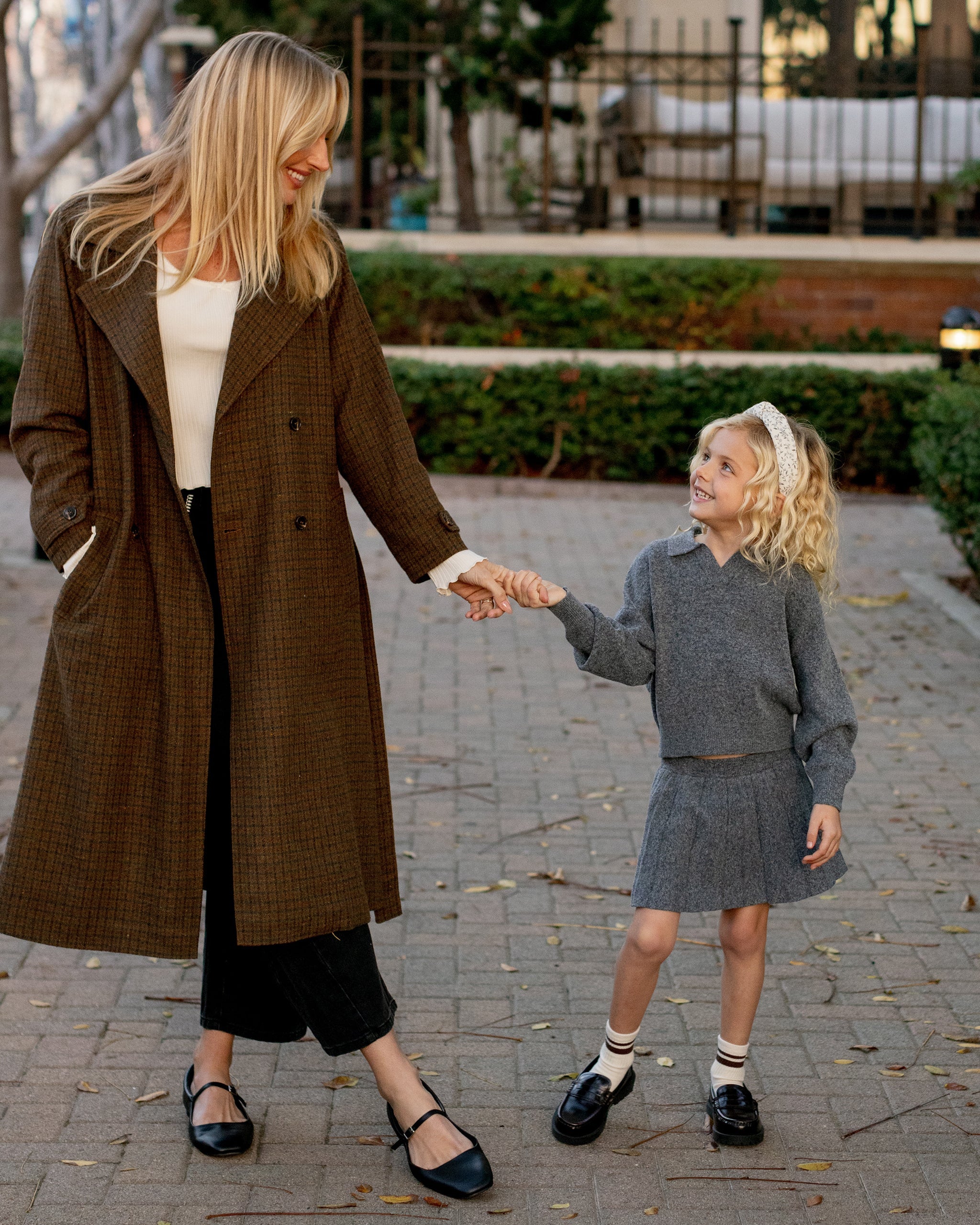 Knit Pleated Skirt || Heathered Grey – Rylee + Cru Canada