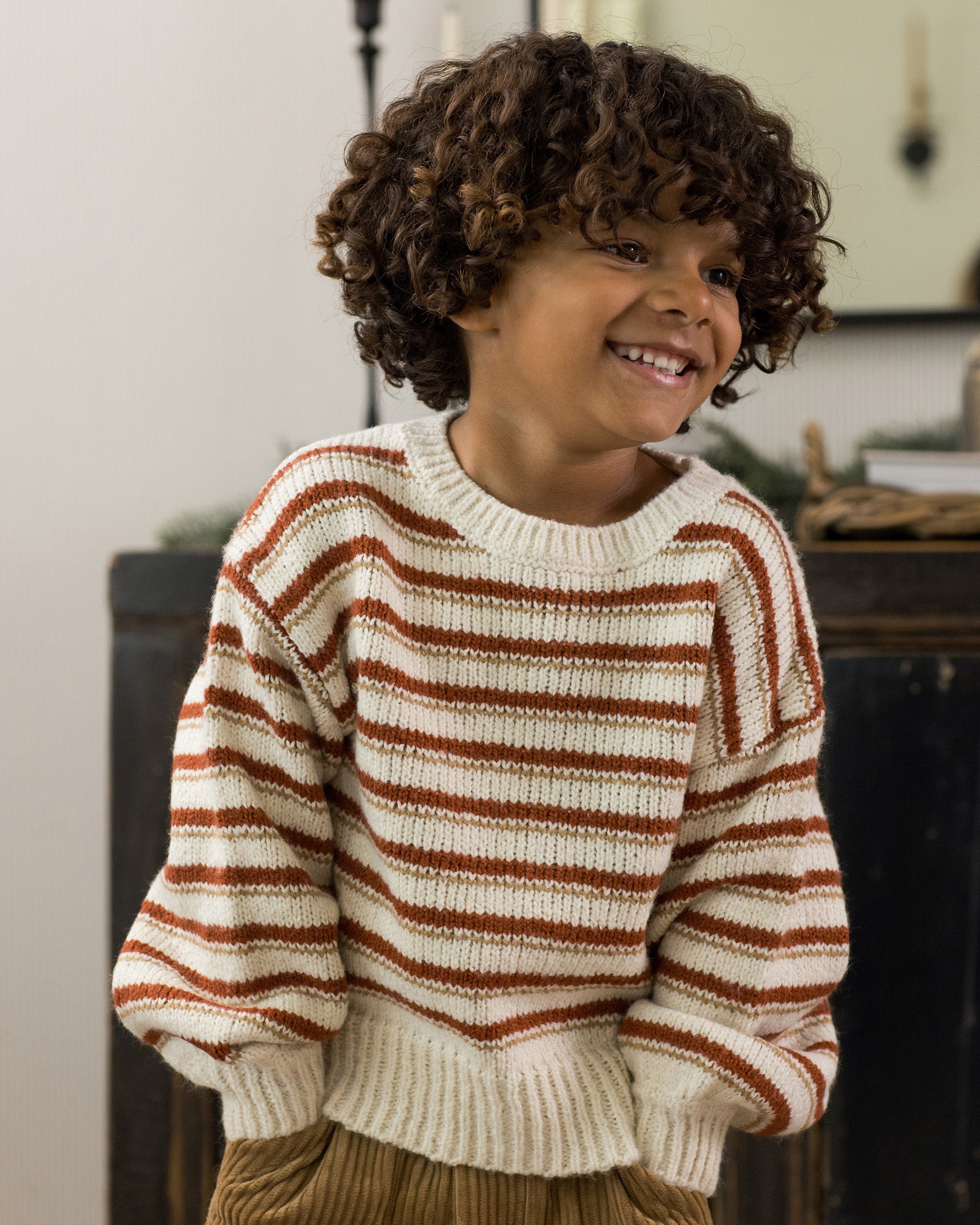Aspen Sweater || Ruby Stripe