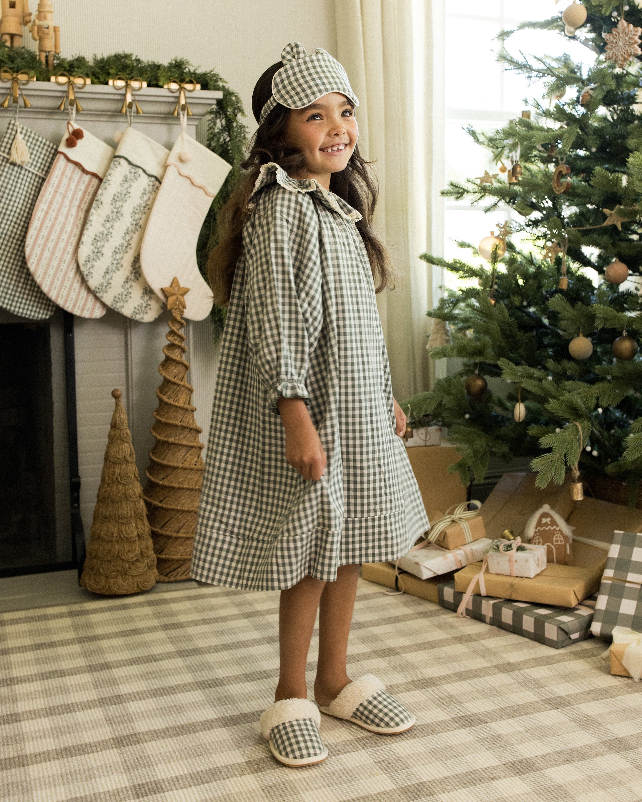Slippers || Evergreen Gingham