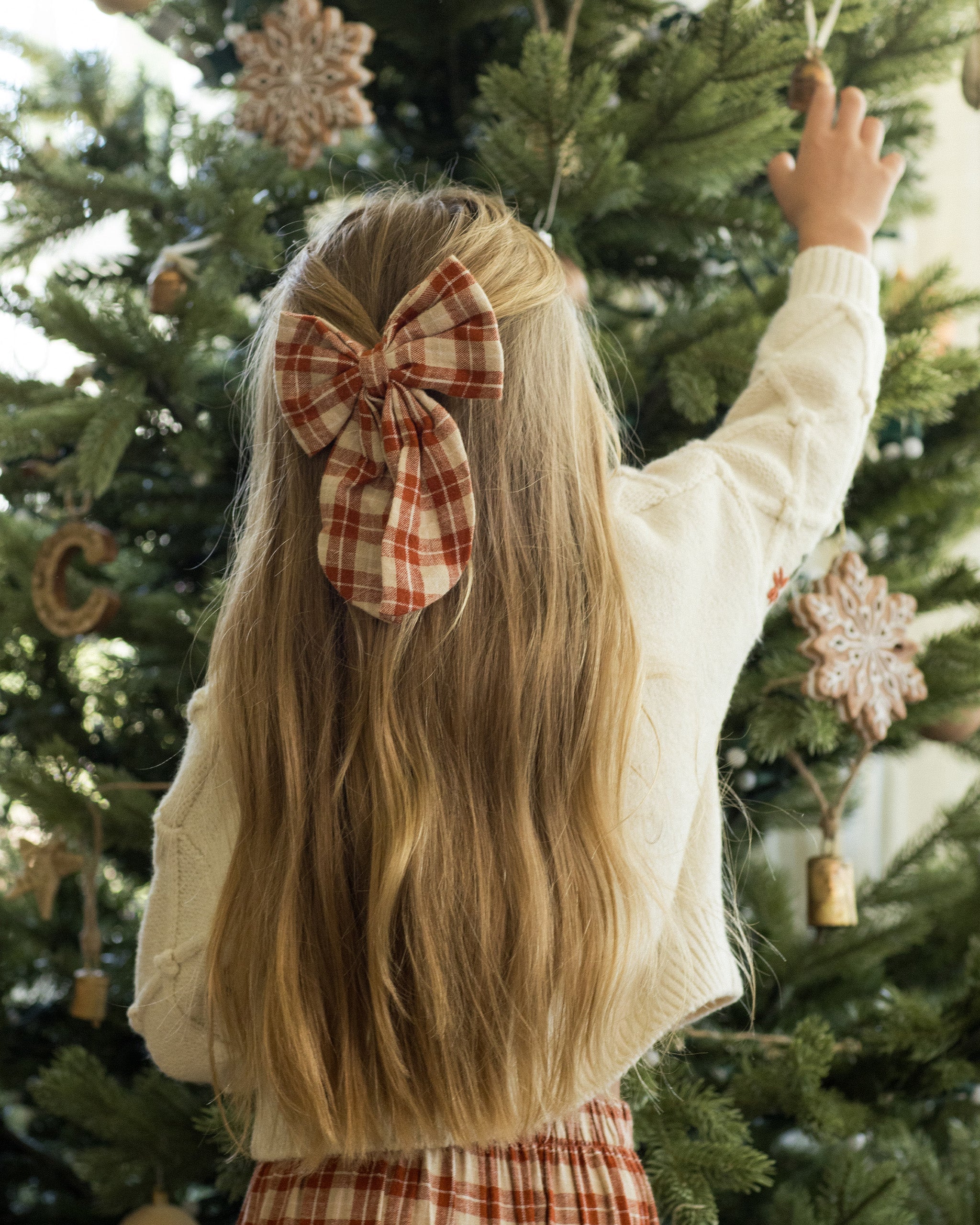 Oversized Bow || Red Plaid