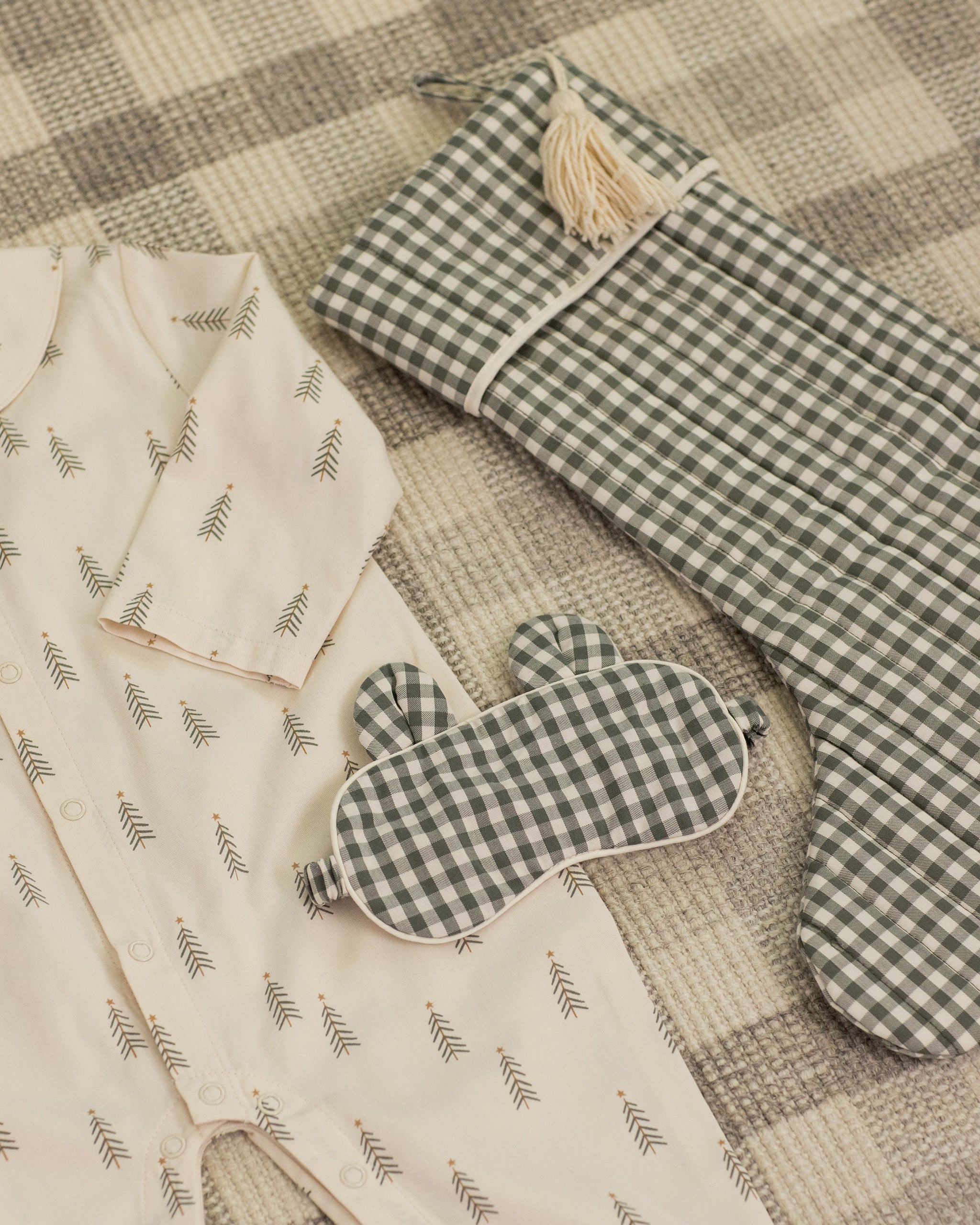 Sleep Mask || Evergreen Gingham