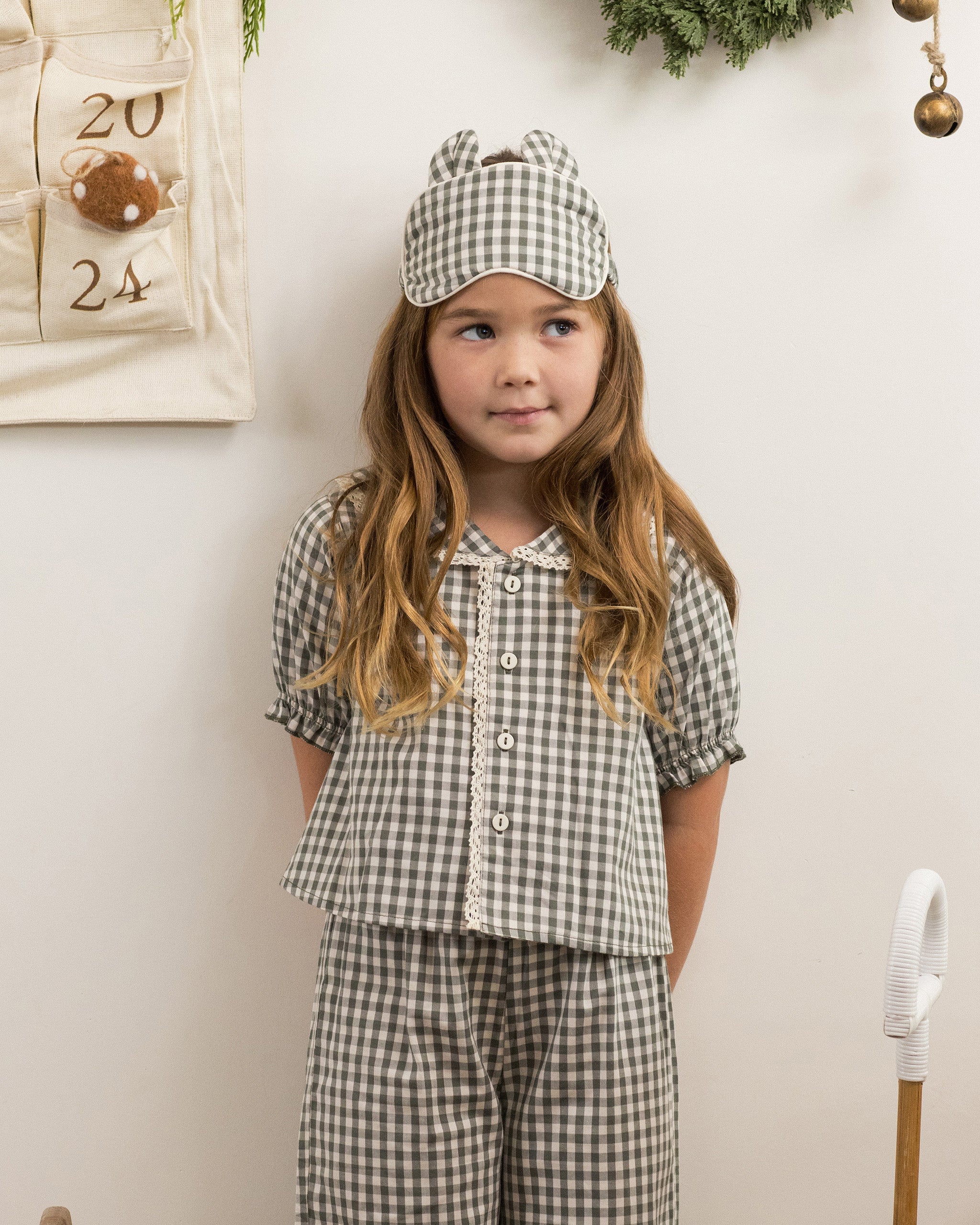 Ruffle Pajamas || Evergreen Gingham