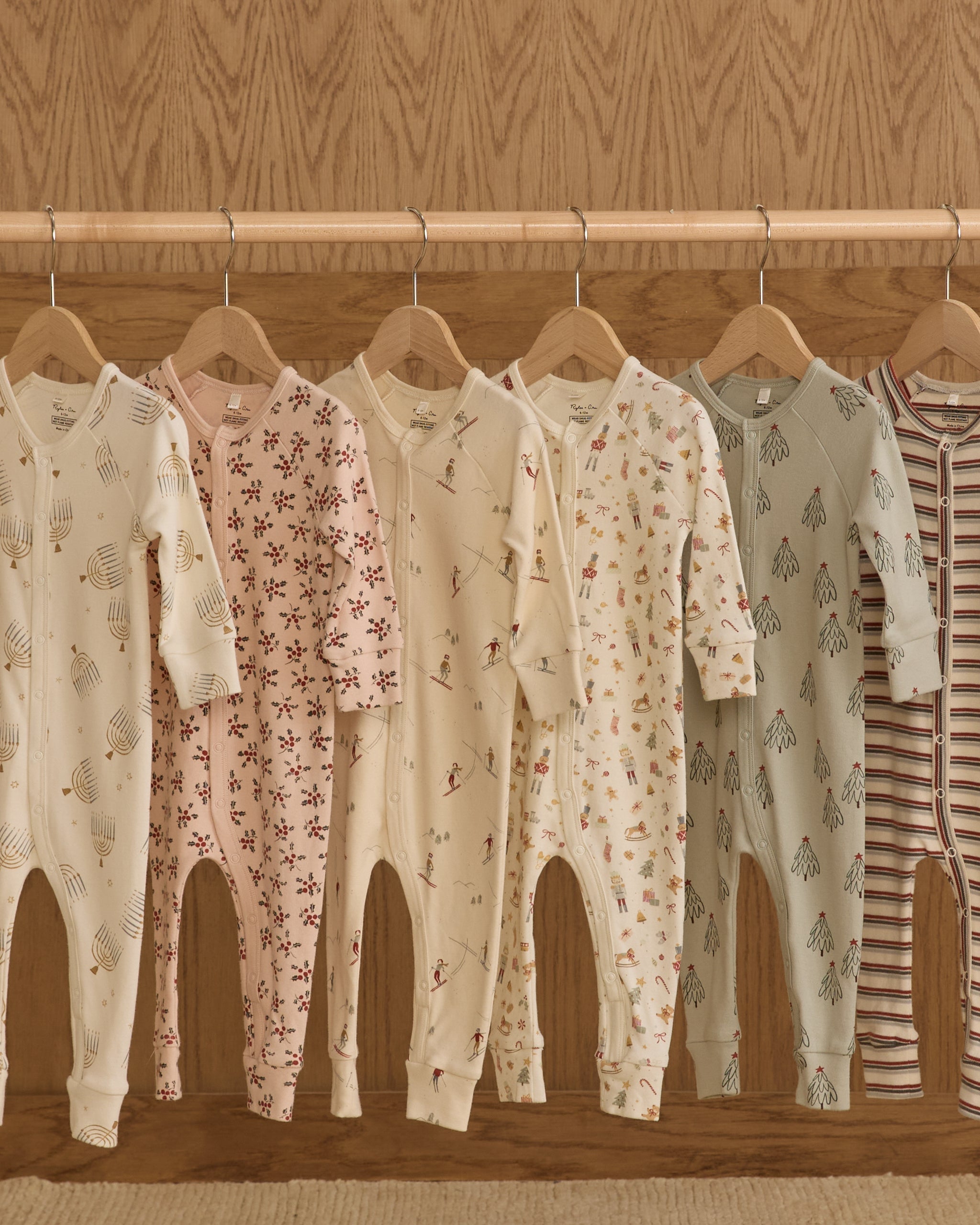 Organic Long John Pajamas || Festive