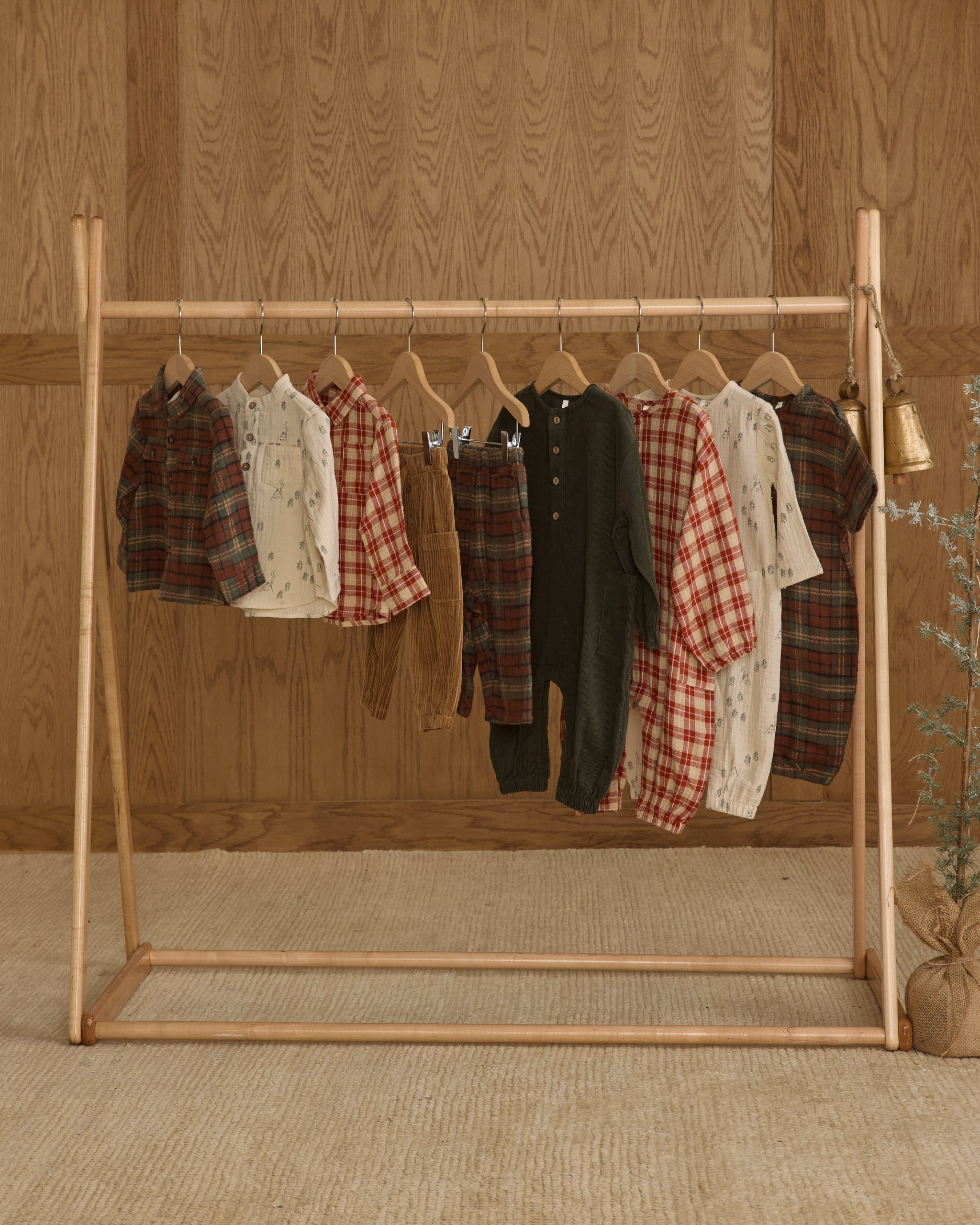 Relaxed Woven Jumpsuit || Red Plaid