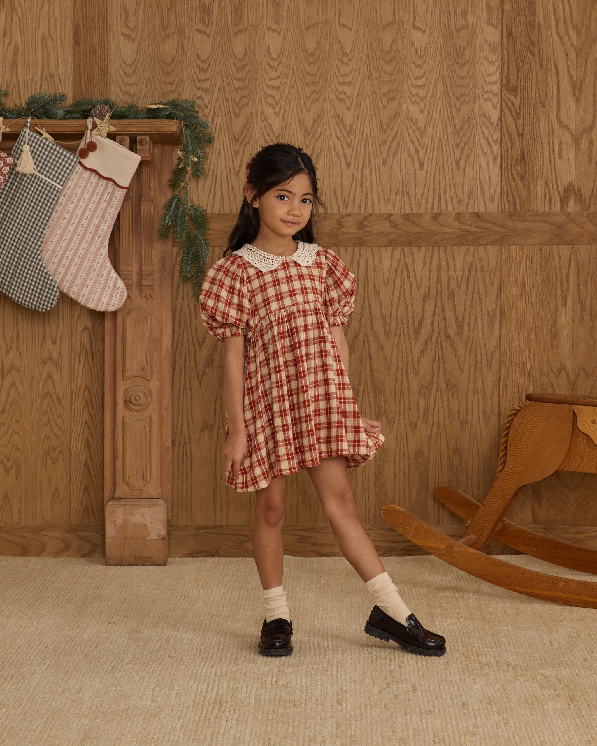 Heidi Dress || Red Plaid