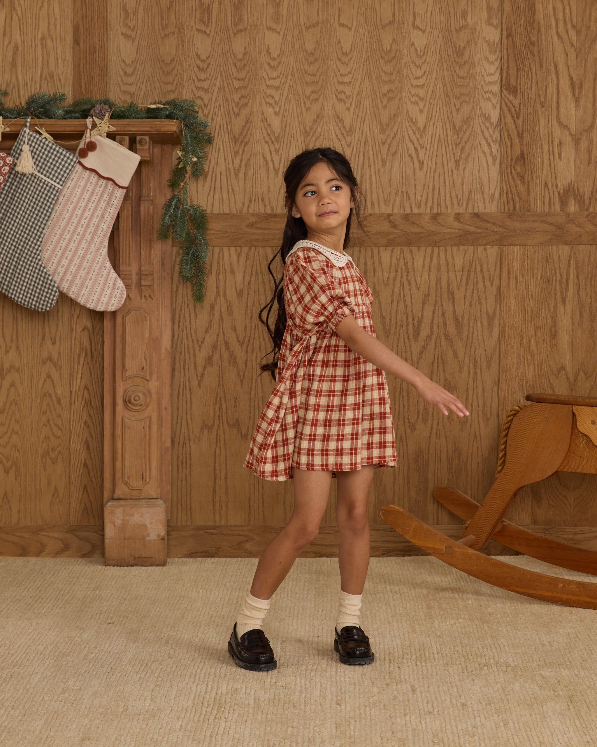 Heidi Dress || Red Plaid