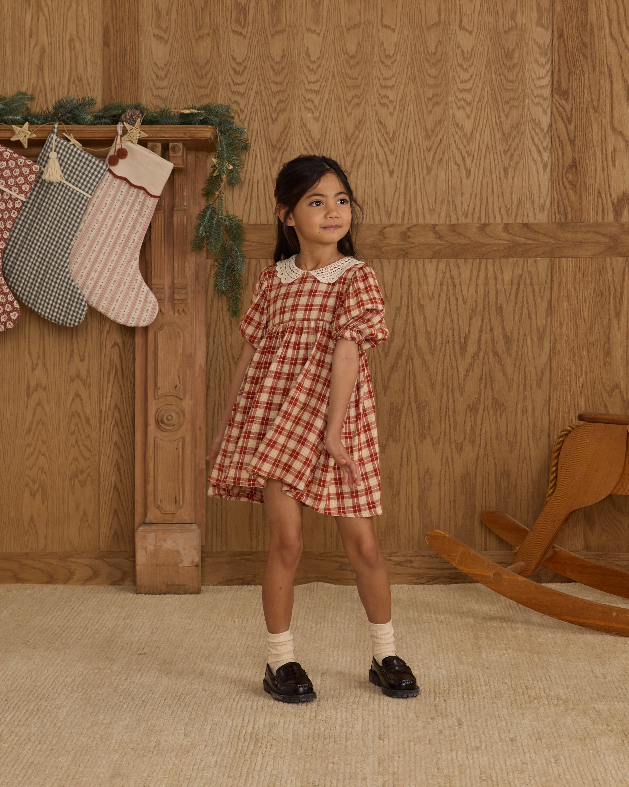 Heidi Dress || Red Plaid