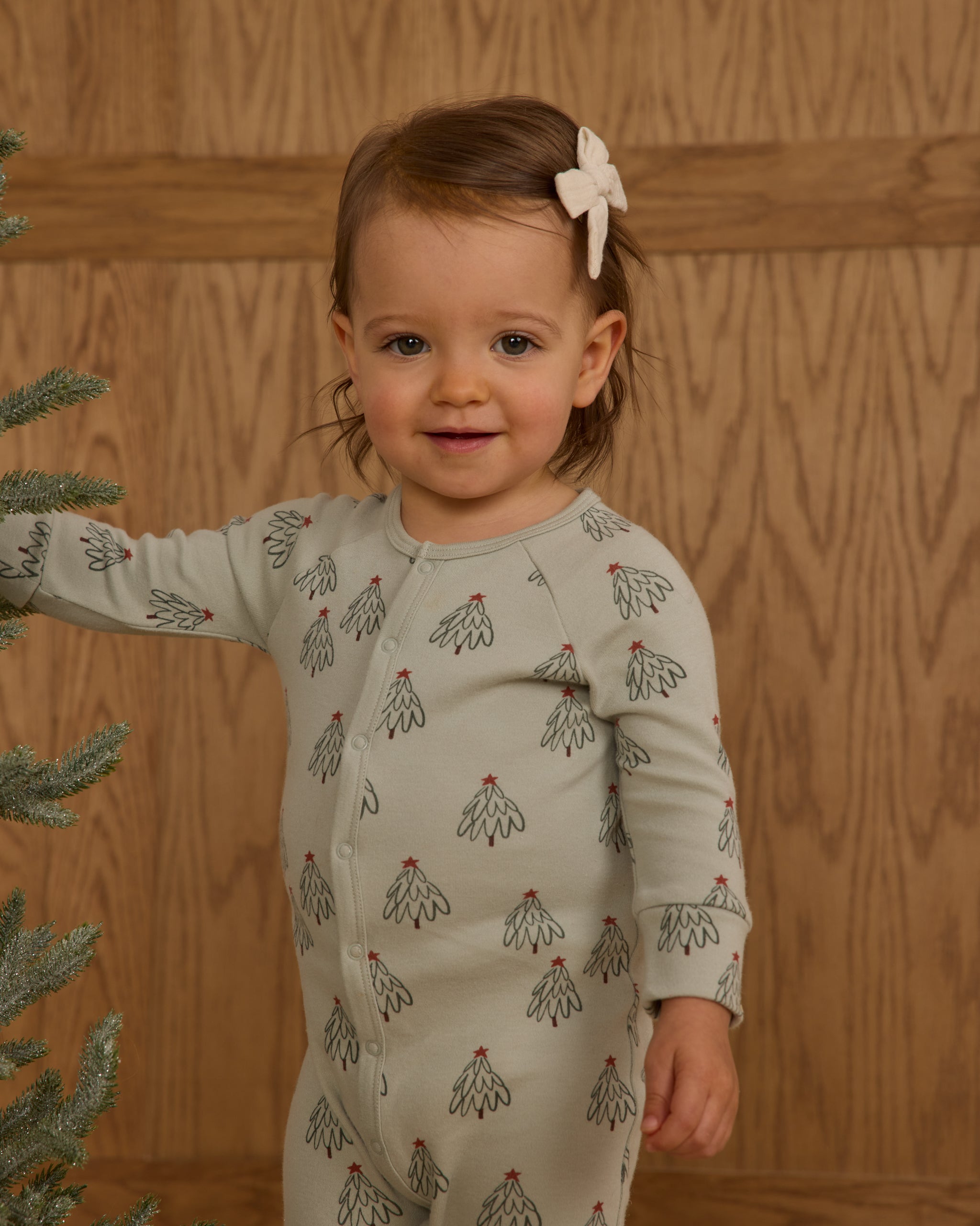 Organic Long John Pajamas || Trees