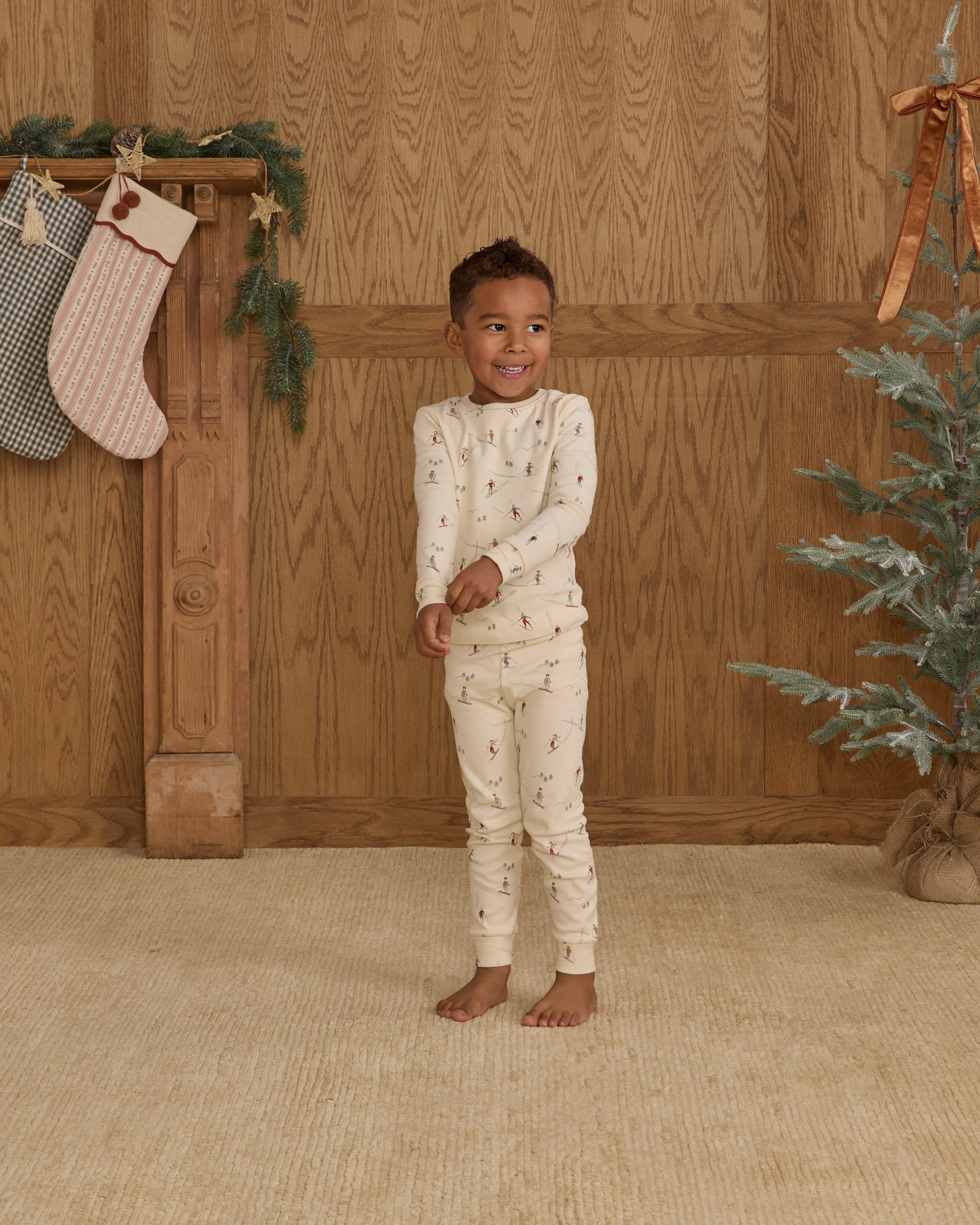 Organic Long Sleeve Pajama Set || Skiers