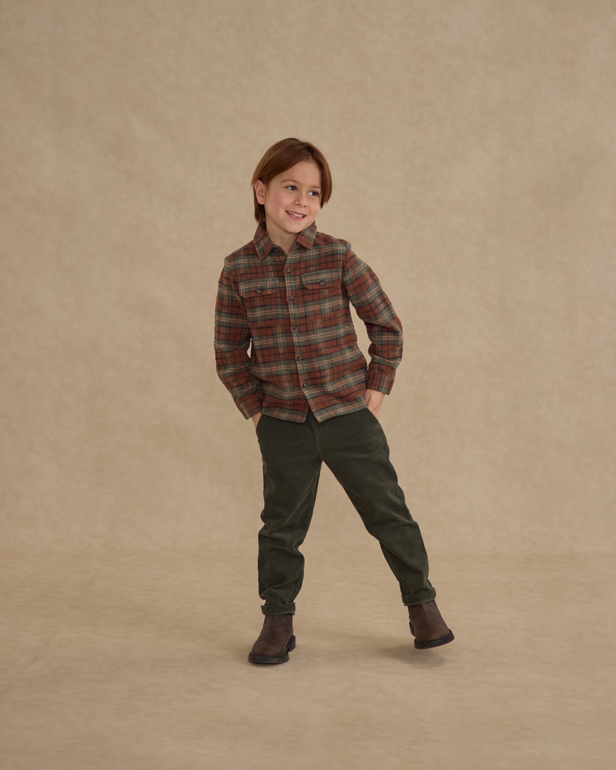 Pocketed Flannel Shirt || Holiday Plaid